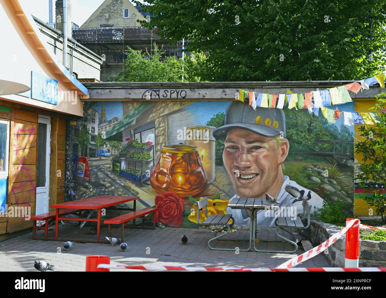 Free City of Christiania est situé dans le quartier Christianshavn de Copenhague, Danemark, Scandinavie. Banque D'Images