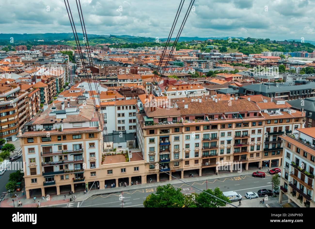 Vue panoramique sur la ville de Getxo au pays Basque, Espagne Banque D'Images