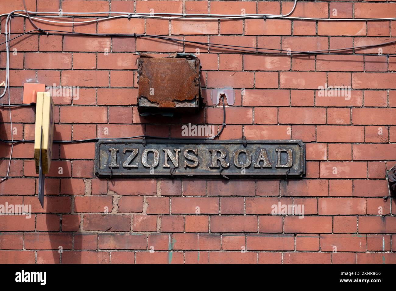 Izons Road Street sign, West Bromwich, Sandwell, West Midlands, Angleterre, ROYAUME-UNI Banque D'Images