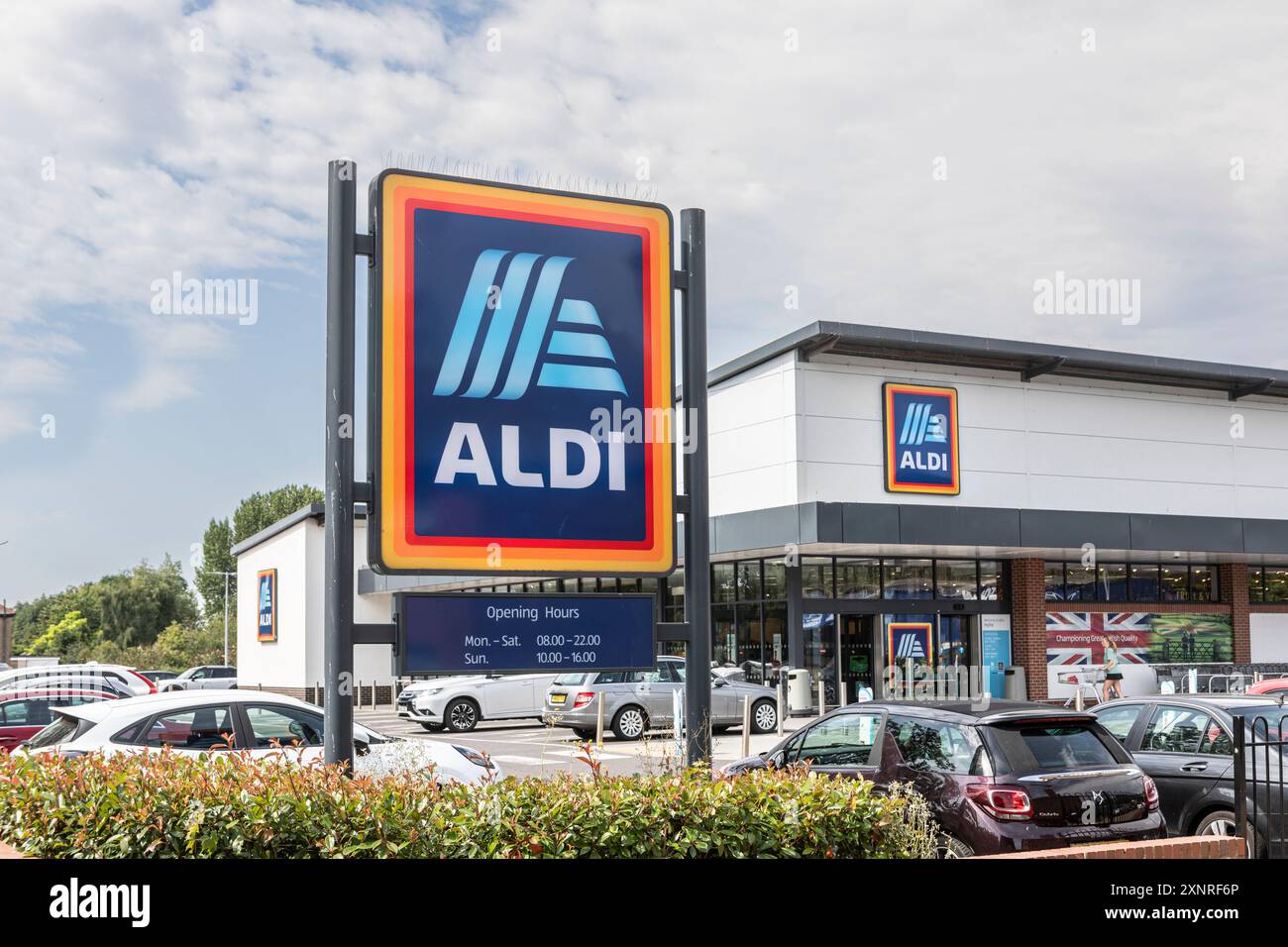 Le supermarché Aldi sur Dymchurch Road, Hythe, Kent Banque D'Images