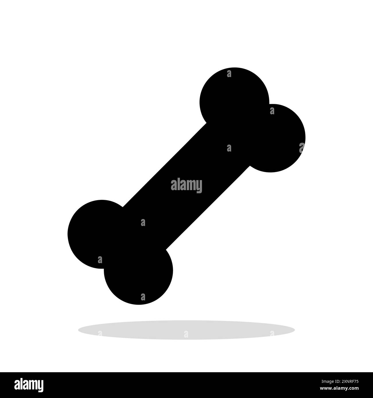 Icône d'os de chien. Icône d'os noir dans un design plat. Symbole d'os de chien. Illustration de Vecteur