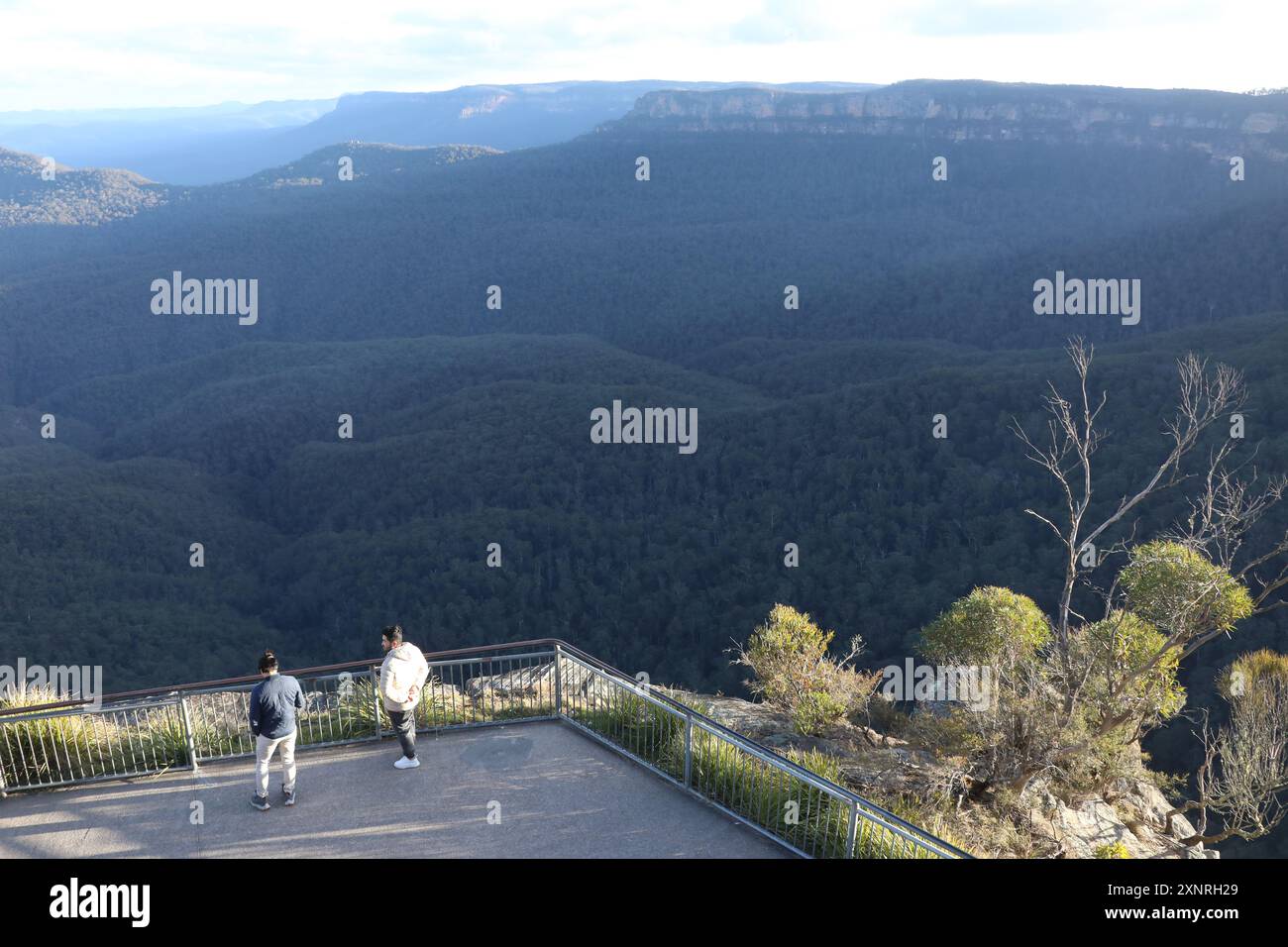 Belvédère Echo point à Katoomba dans les Blue Mountains, Nouvelle-Galles du Sud, Australie Banque D'Images