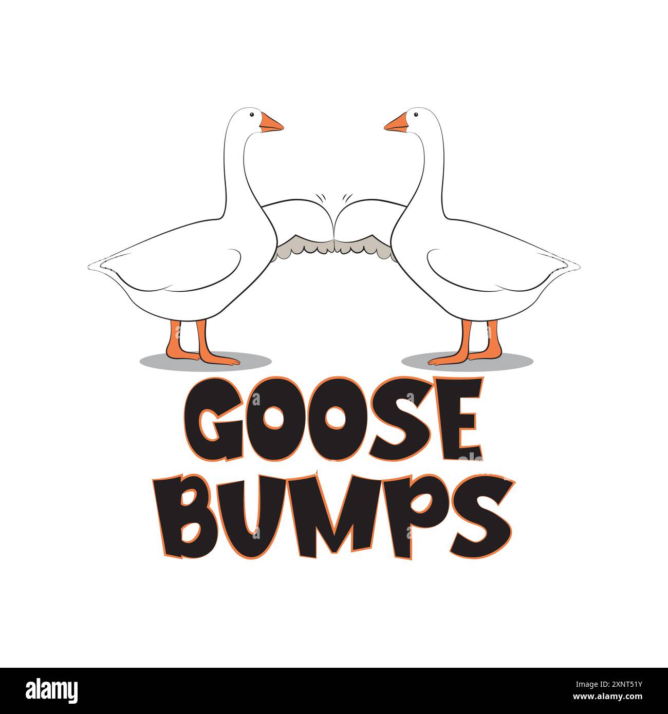 Deux canards se cognant les poings et drôle de citation la chair de poule. Illustration vectorielle pour le merch de tshirt, site Web, clip art et impression personnalisée sur demande merch Illustration de Vecteur