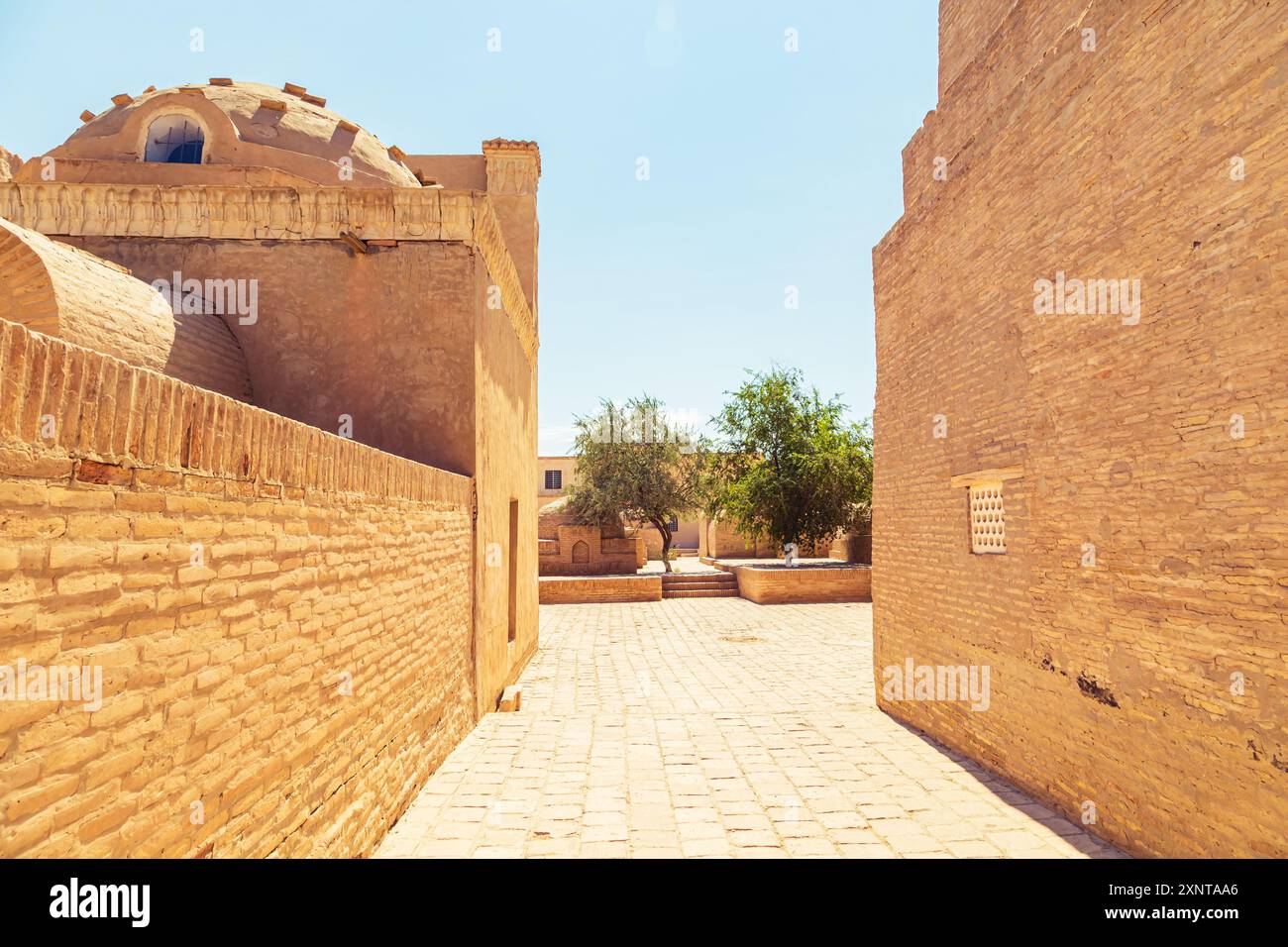 Complexe architectural du mausolée de Pakhlavan Mahmud. Khiva, Ouzbékistan - 17 juillet 2024. Banque D'Images