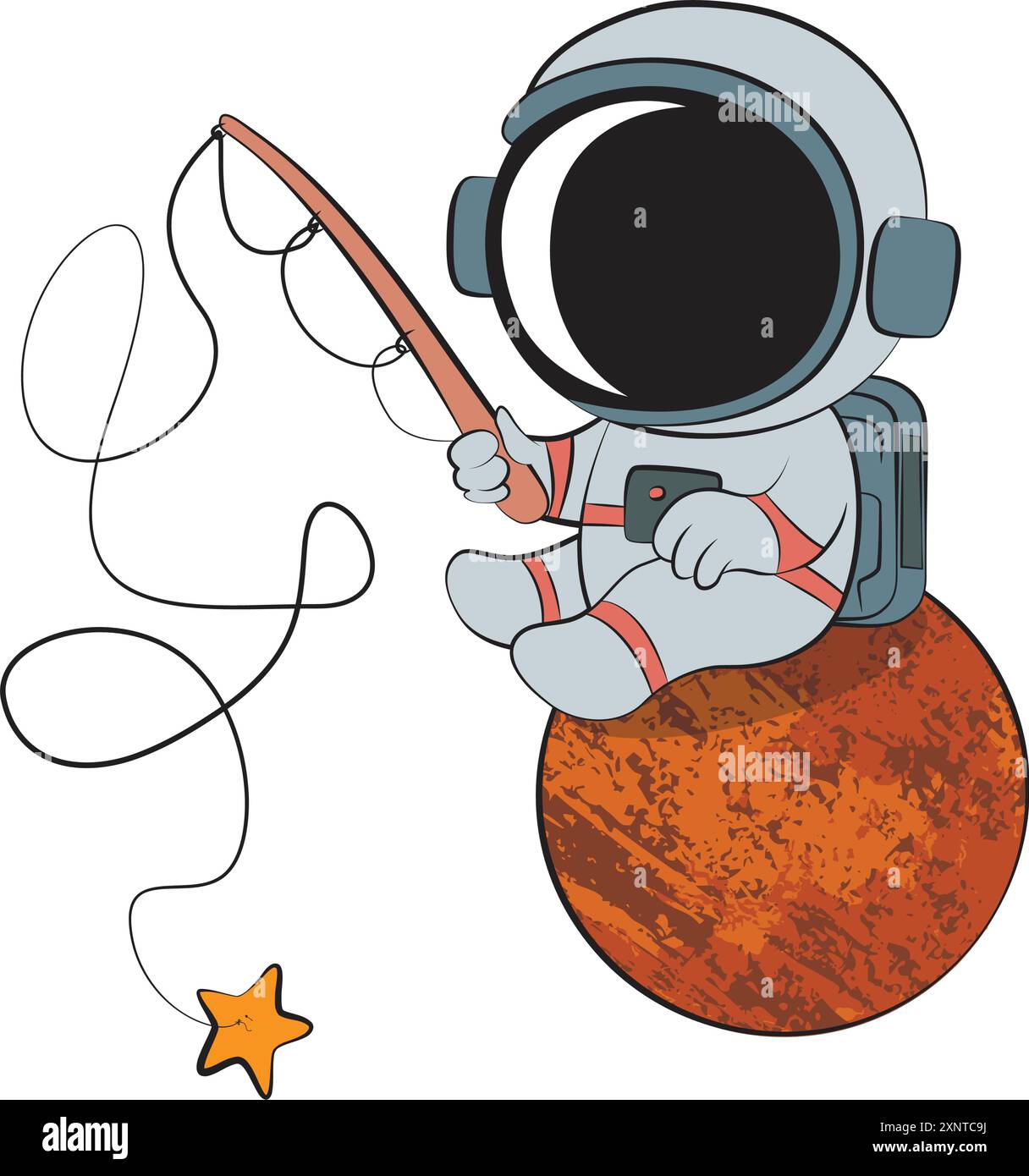 Astronaute mignon pêchant dans l'espace attraper des étoiles avec une canne à pêche. Illustration vectorielle pour tshirt, site Web, clip art, affiche et impression sur demande Merchant Illustration de Vecteur Astronaute mignon pêchant dans l'espace attraper des étoiles avec une canne à pêche. Illustration vectorielle pour tshirt, site Web, clip art, affiche et impression sur demande Merchant Illustration de Vecteur