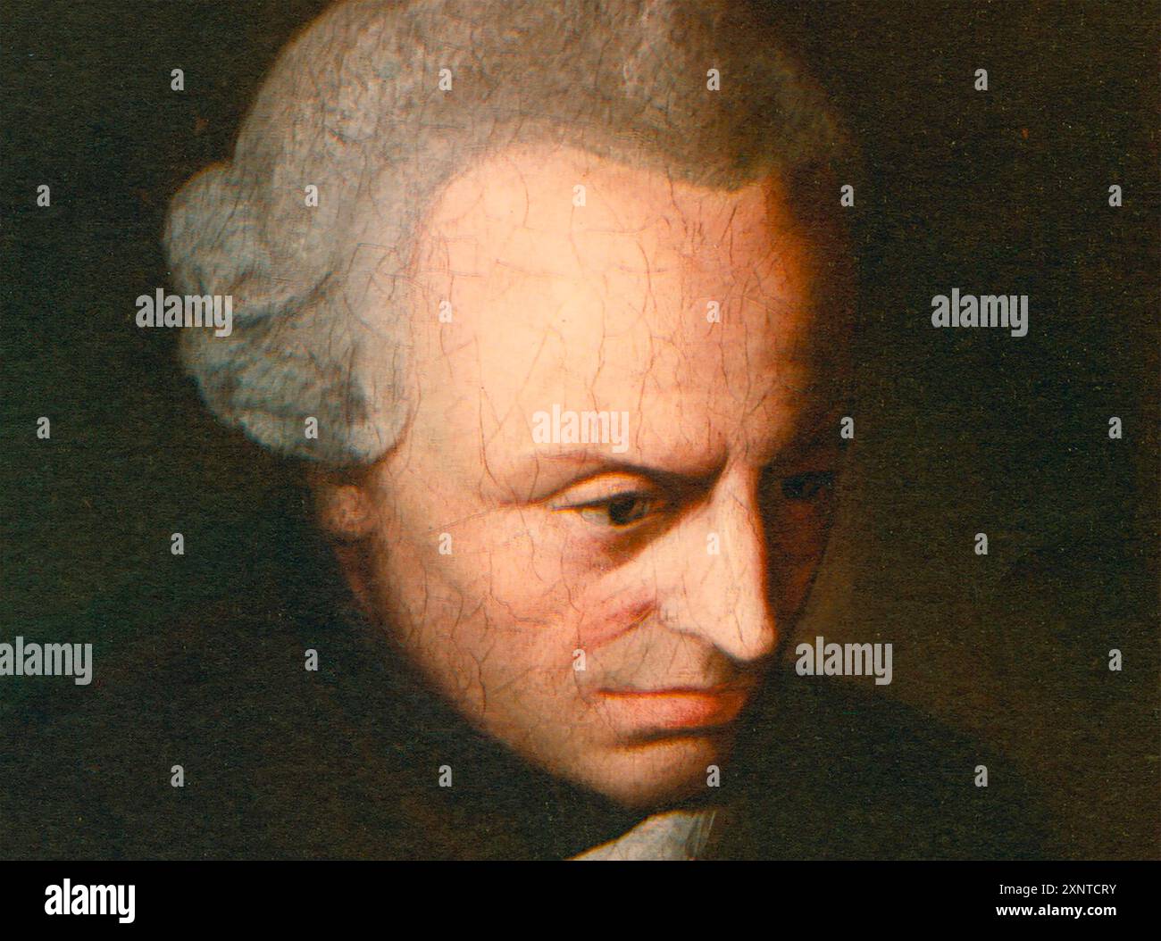EMMANUEL KANT (1724-1804) philosophe allemand vers 1790 par artiste inconnu. Banque D'Images