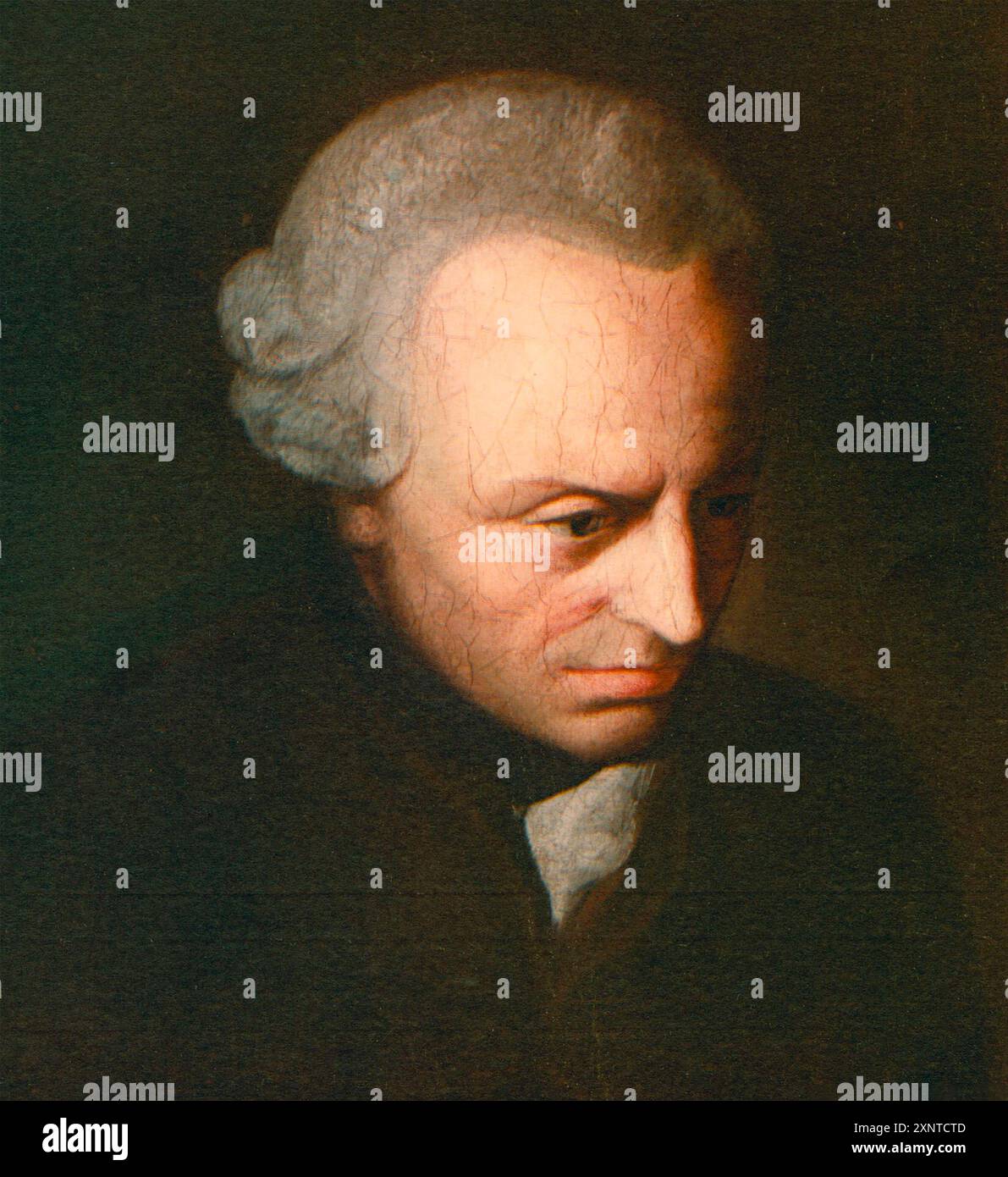 EMMANUEL KANT (1724-1804) philosophe allemand vers 1790 par artiste inconnu. Banque D'Images