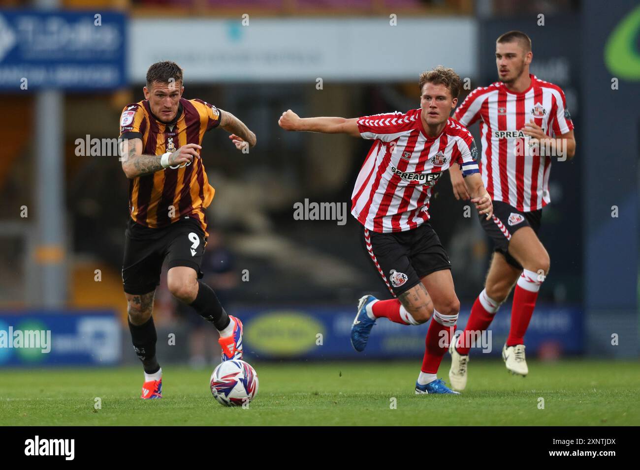 Bradford, Royaume-Uni, 30 juillet 2024. Andy Cook de Bradford City, lors de Bradford City vs Sunderland Pre-Season Friendly, Valley Parade, Bradford, Royaume-Uni Banque D'Images