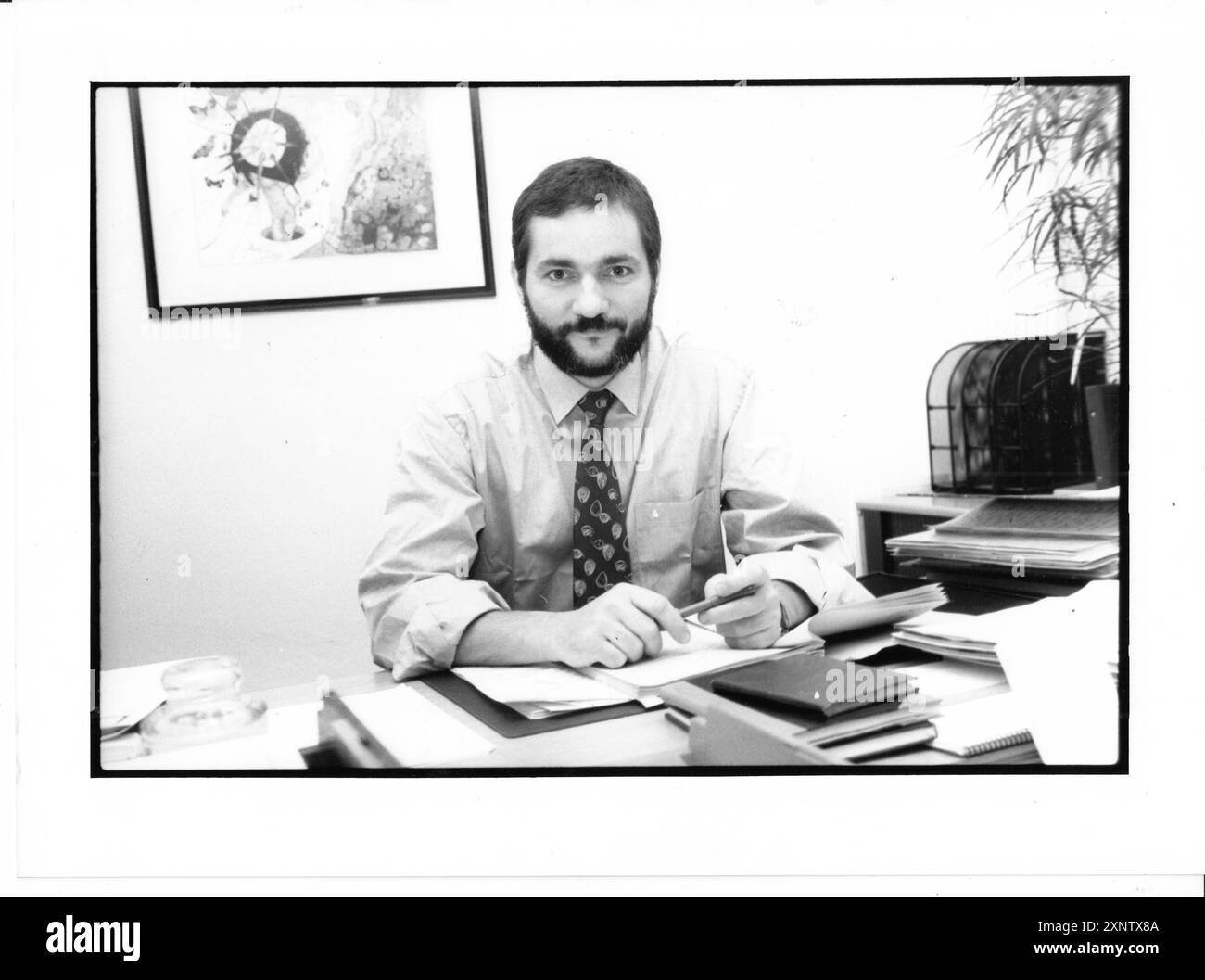 Matthias Platzeck, ministre de l'environnement du Land de Brandebourg. Ministre. Politicien. VIT. Portrait. Photo : MAZ/Bernd Gartenschläger, 30.12.1992 [traduction automatique] Banque D'Images