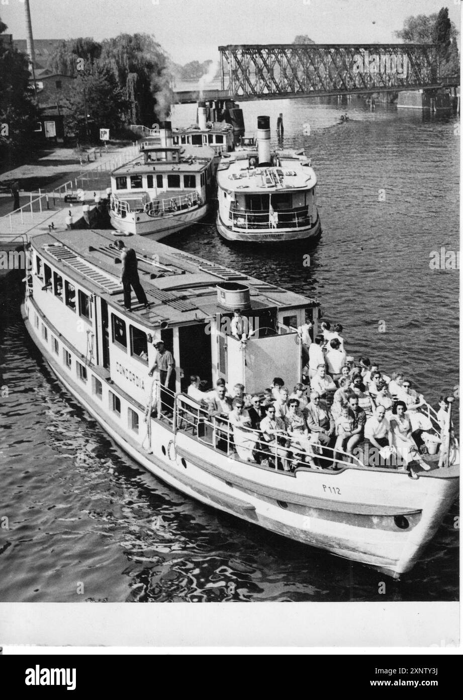 La White Fleet transportait environ 150 000 passagers en juin 1961. Port de Potsdam. Navire. Expédition. Trafic maritime. GDR. historique. Photo : MAZ/Leon Schmidtke, 01.07.1961 [traduction automatique] Banque D'Images