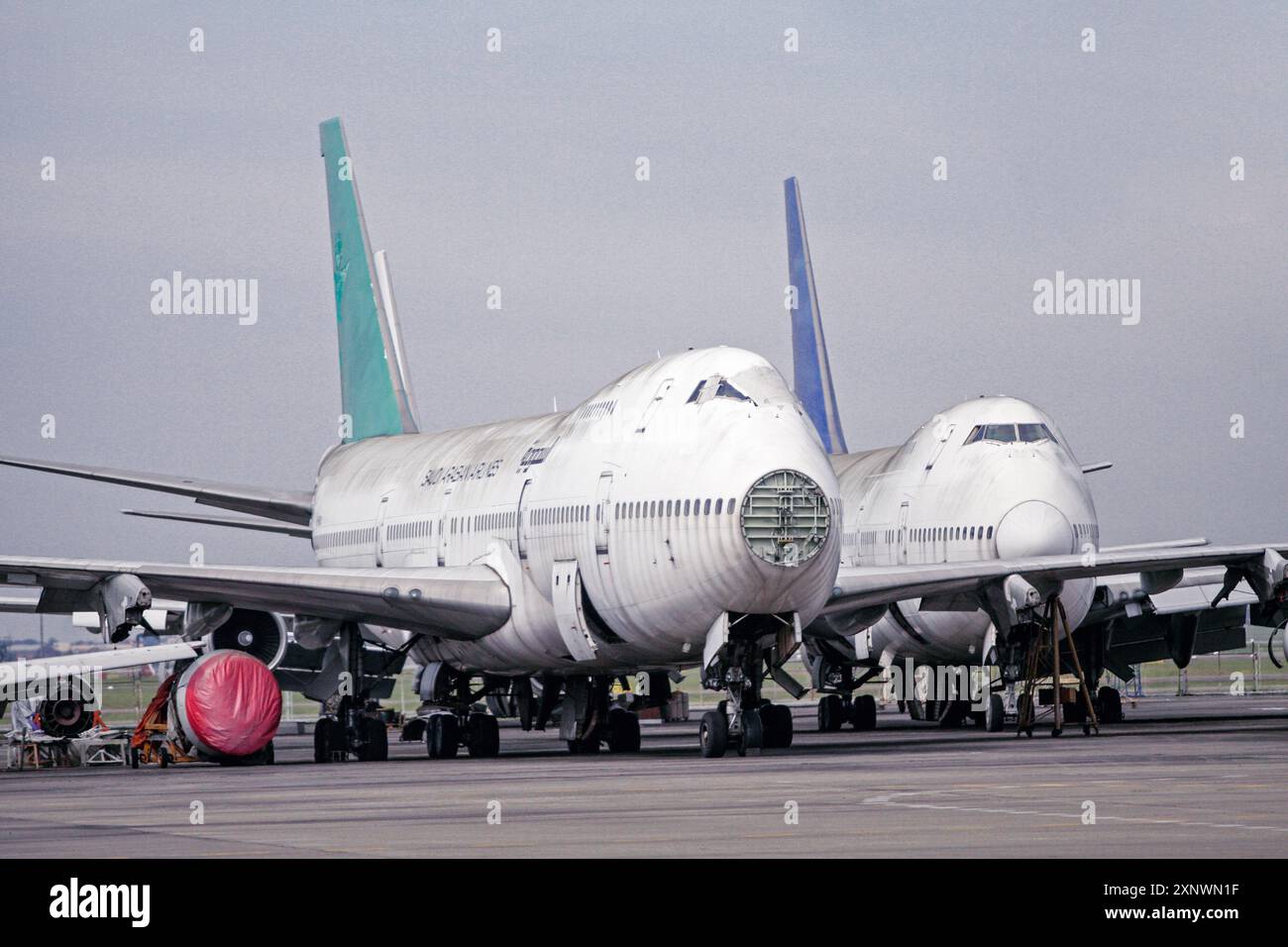 20 avril 2010, Jakarta, Indonésie : réparation d'avions à GMF AeroAsia Hanggar, aéroport Soekarno Hatta. Banque D'Images