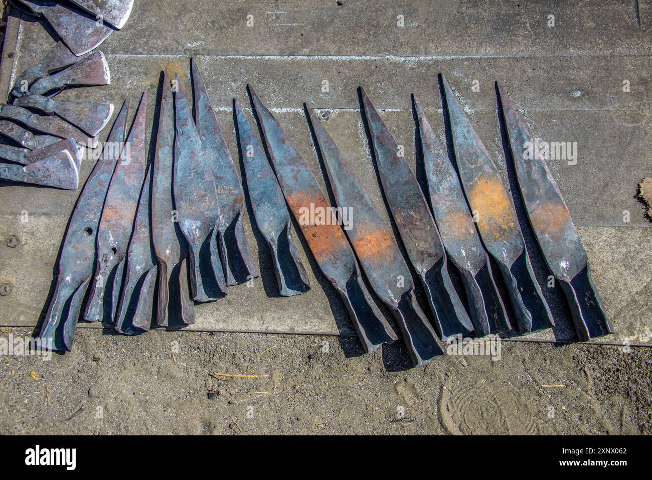 Lames nouvellement forgées, Keren, Erythrée, Afrique Banque D'Images