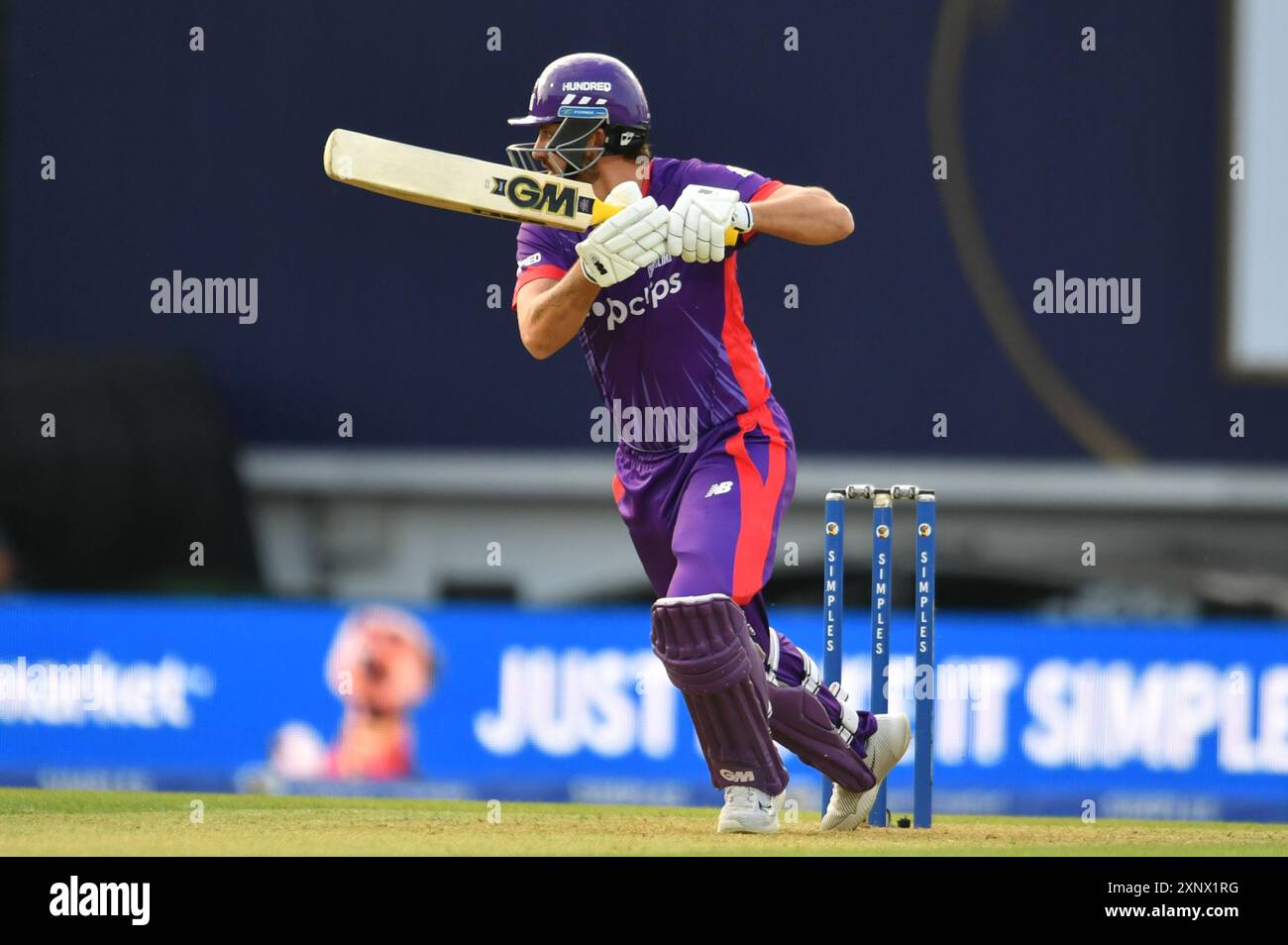 Londres, Angleterre. 2 août 2024. Matthew Short chauves-souris pendant le match des cent entre Oval Invincibles Men et Northern Superchargers Men au Kia Oval de Londres. Kyle Andrews/Alamy Live News. Banque D'Images