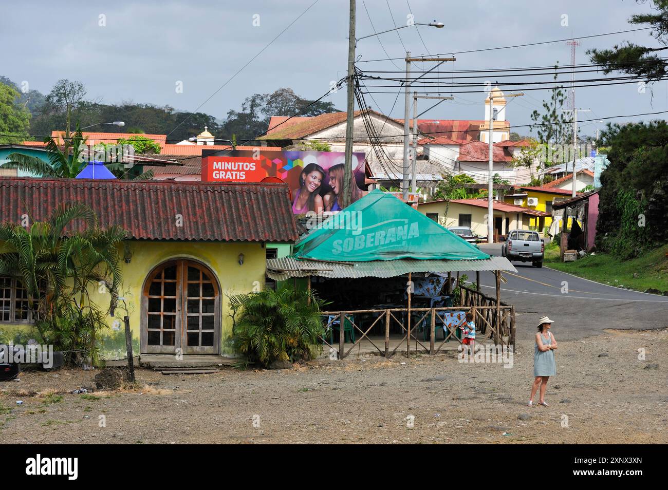 Village de Portobelo, province de Colon, République du Panama, Amérique centrale Banque D'Images