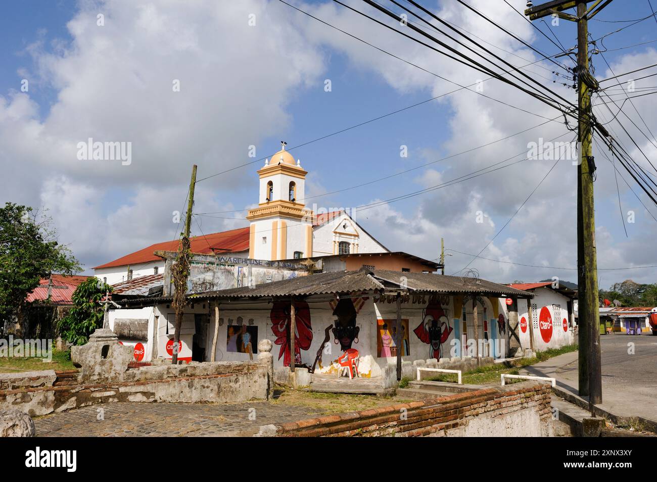 Village de Portobelo, province de Colon, République du Panama, Amérique centrale Banque D'Images