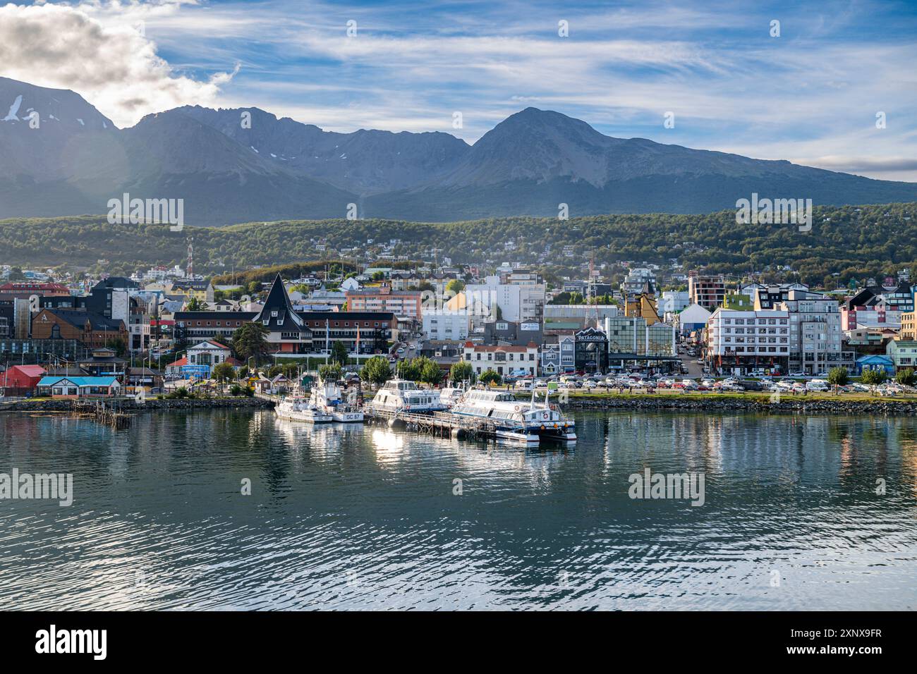 Antenne d'Ushuaia, canal Beagle, Terre de feu, Argentine, Amérique du Sud Copyright : MichaelxRunkel 1184-12525 Banque D'Images