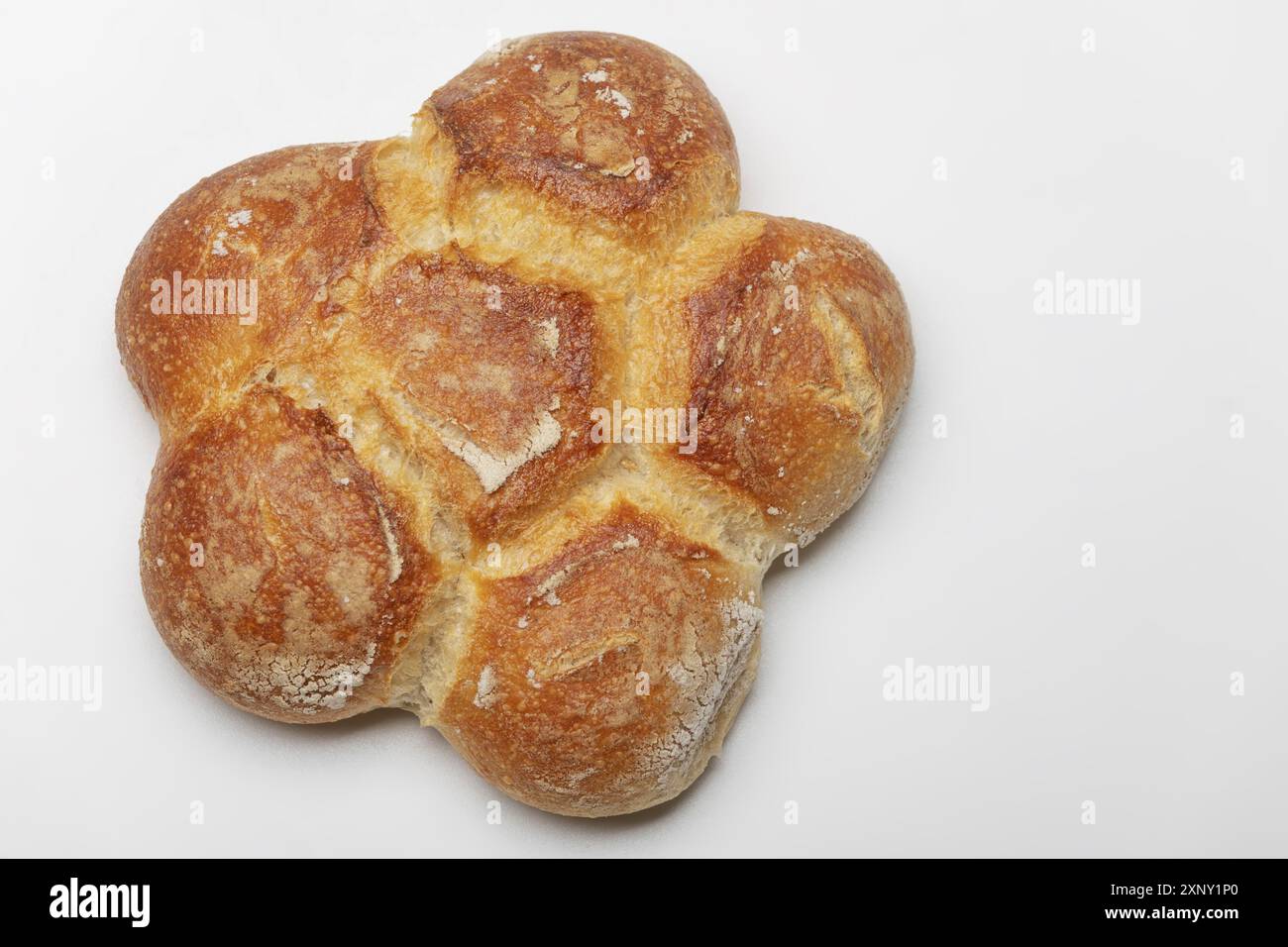 Pain allemand sur fond blanc Banque D'Images