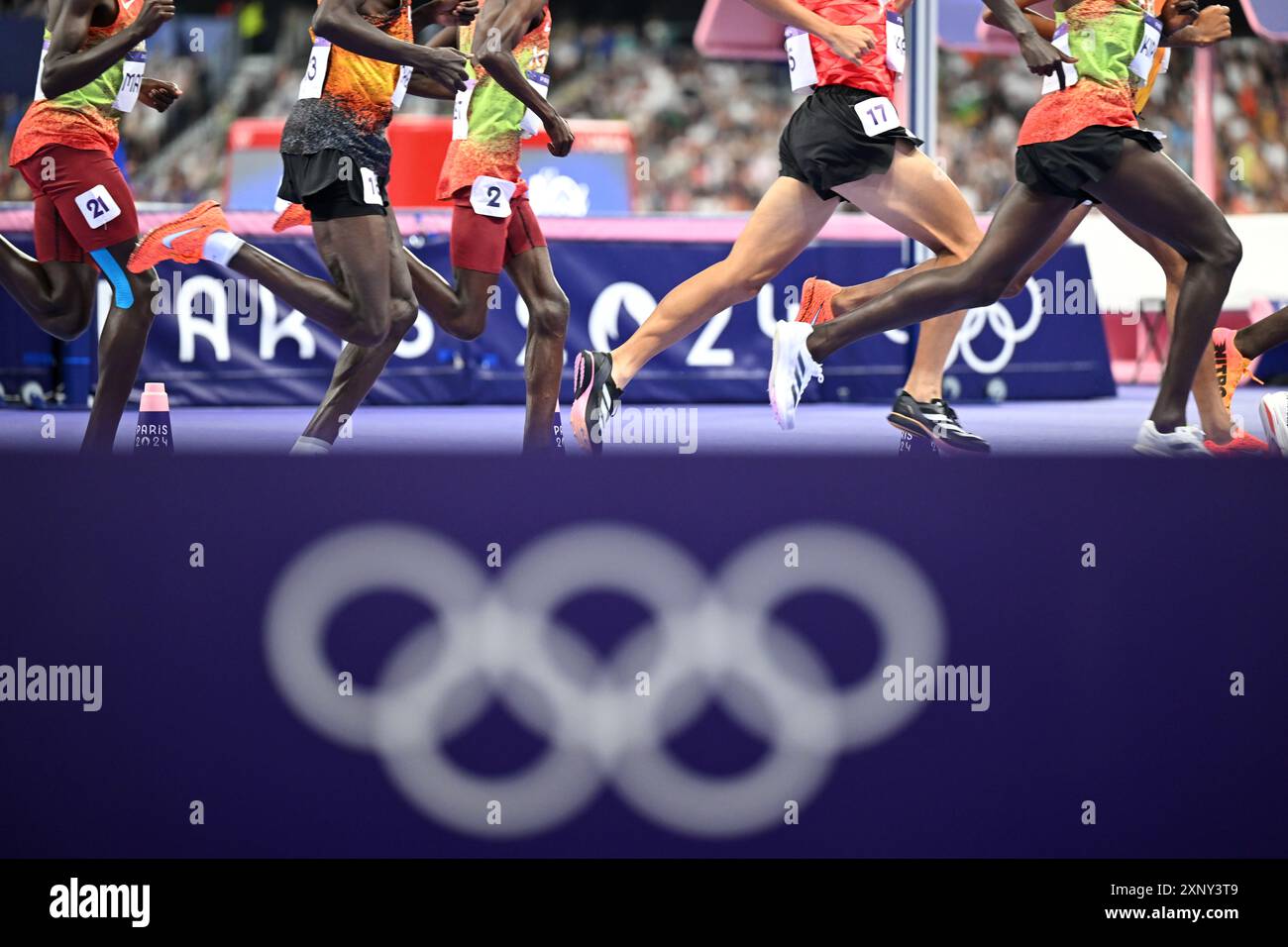 Saint Denis, France. 02 août 2024. Jeux olympiques, Paris 2024, athlétisme, stade de France, 10 000 m, les hommes, les athlètes en action. Crédit : Sven Hoppe/dpa/Alamy Live News Banque D'Images