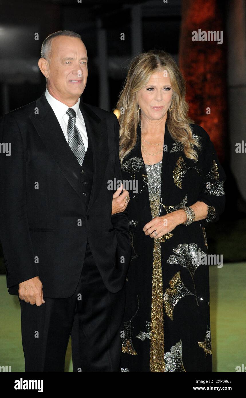 Tom Hanks et Rita Wilson au Gala d'ouverture de l'Academy Museum of Motion Pictures à Los Angeles, États-Unis, le 25 septembre 2021 Banque D'Images