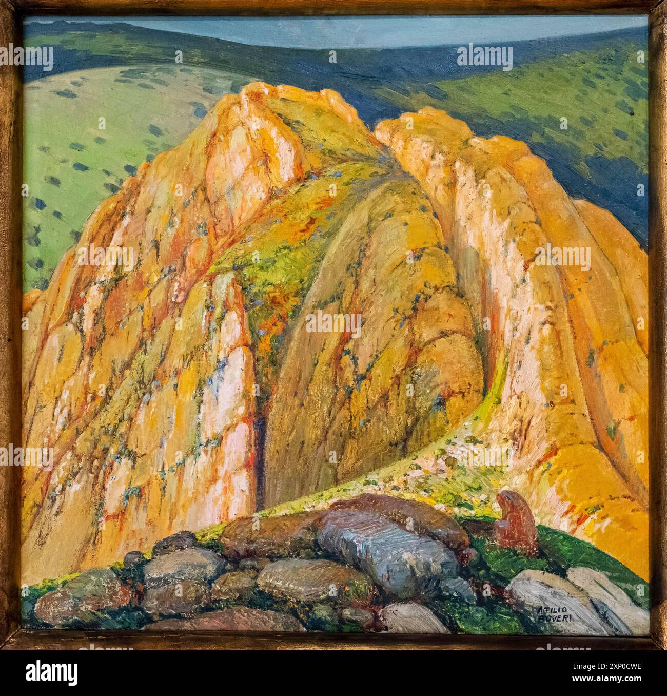 La grotte dorée du lion, Atilio Boveri, 1942, huile sur toile, musée pollensa, Majorque, Îles Baléares, Espagne Banque D'Images