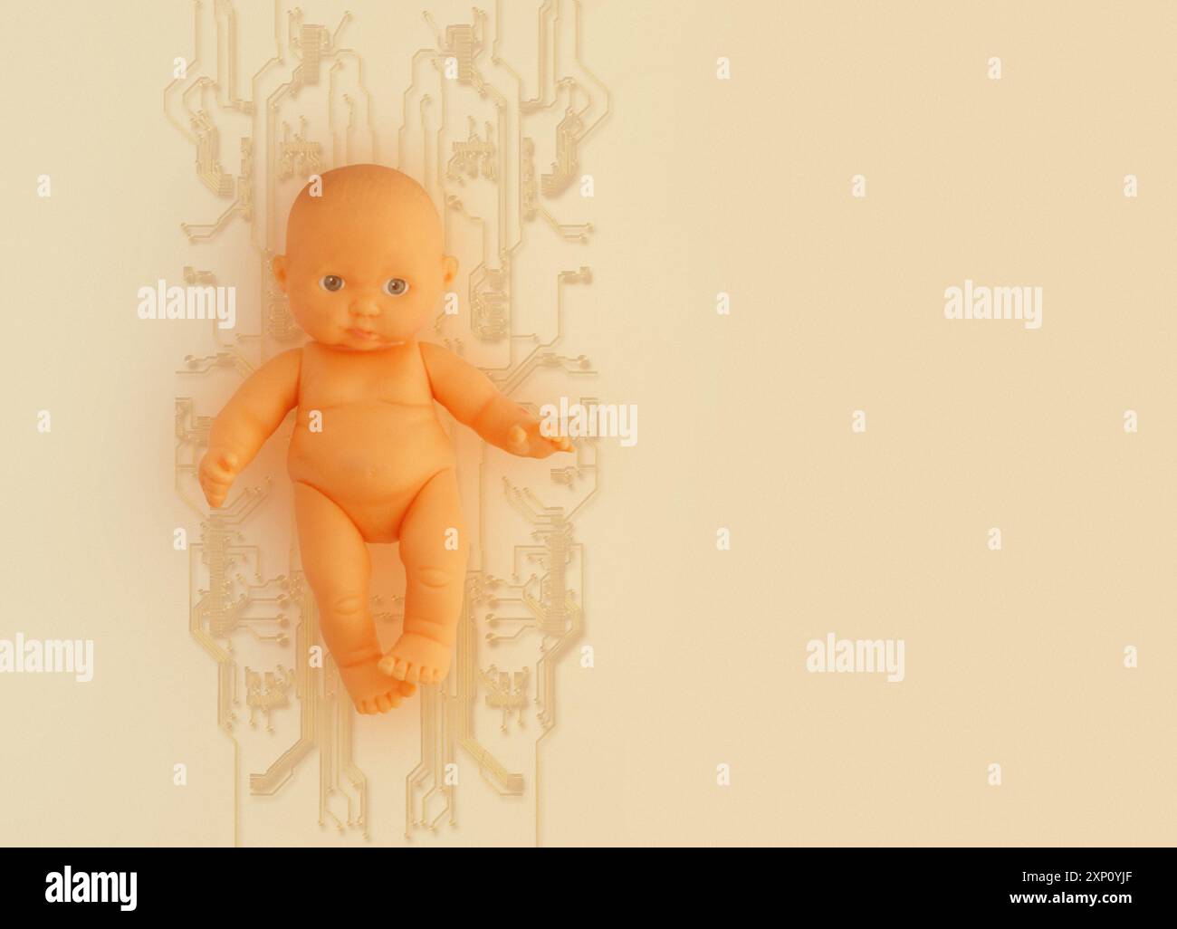 Des bébés créateurs, illustration conceptuelle. Banque D'Images