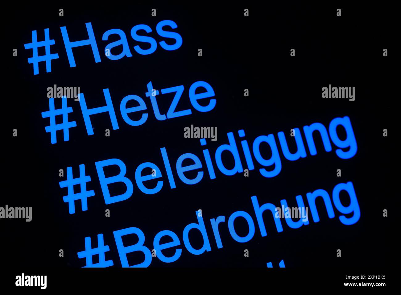 Symbolfoto zum Thema Hass, Hetze und Beleidigungen im Internet *** photo symbolique sur le thème de la haine, des discours de haine et des insultes sur Internet GMS11613 Banque D'Images