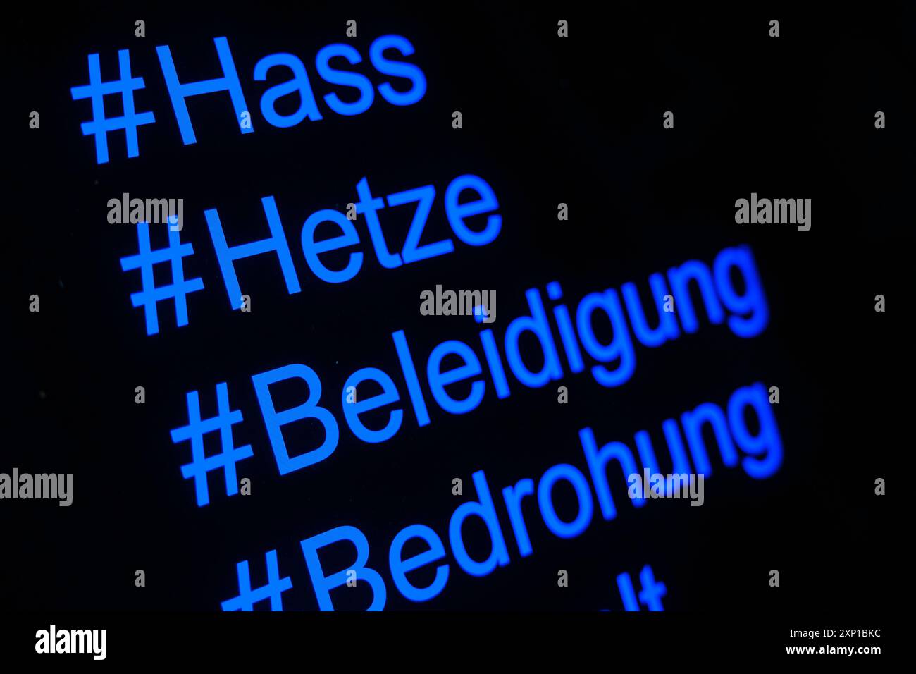 Symbolfoto zum Thema Hass, Hetze und Beleidigungen im Internet *** photo symbolique sur le thème de la haine, des discours de haine et des insultes sur Internet GMS11609 Banque D'Images