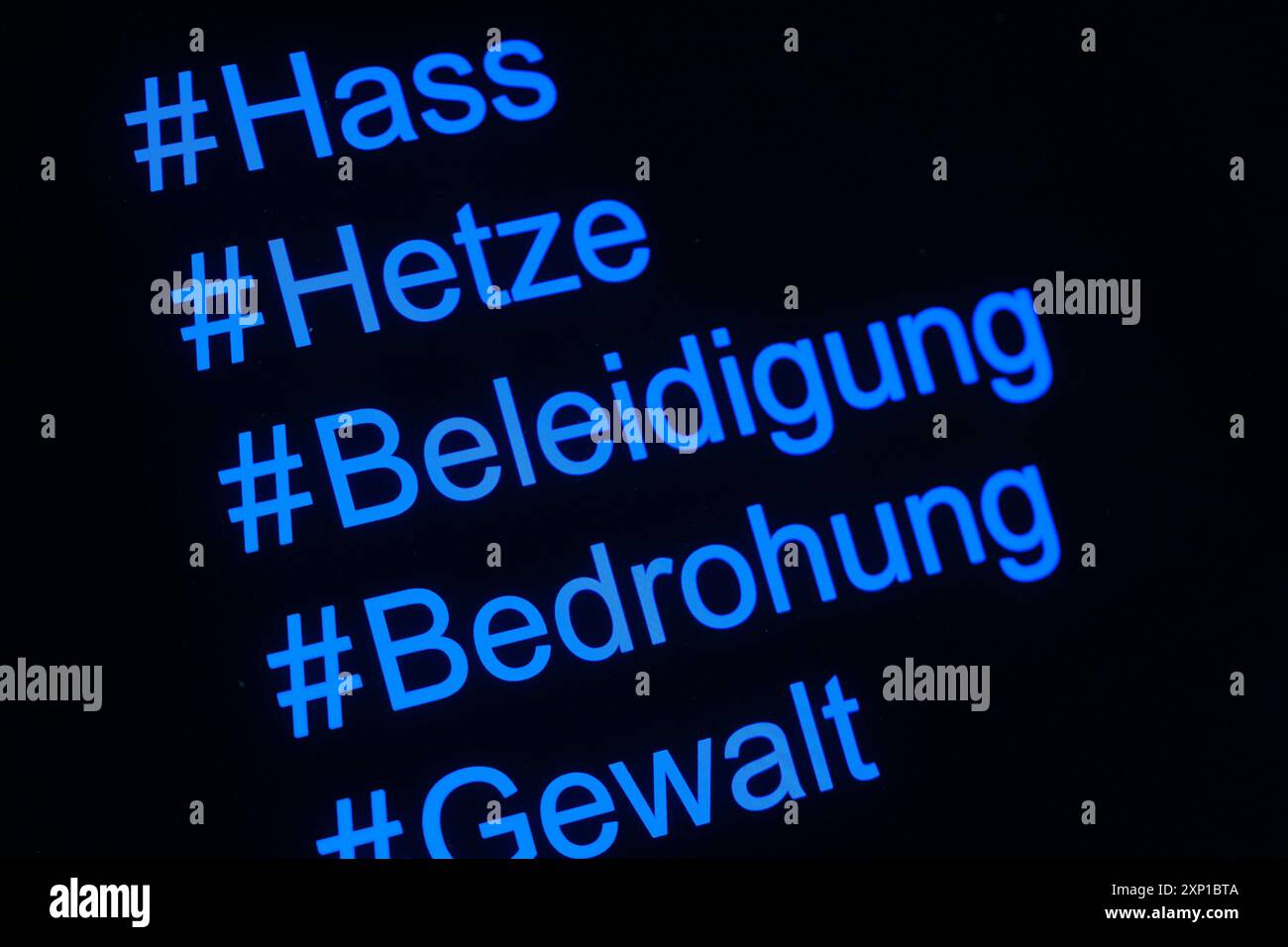 Symbolfoto zum Thema Hass, Hetze und Beleidigungen im Internet *** photo symbolique sur le thème de la haine, des discours de haine et des insultes sur Internet GMS11614 Banque D'Images