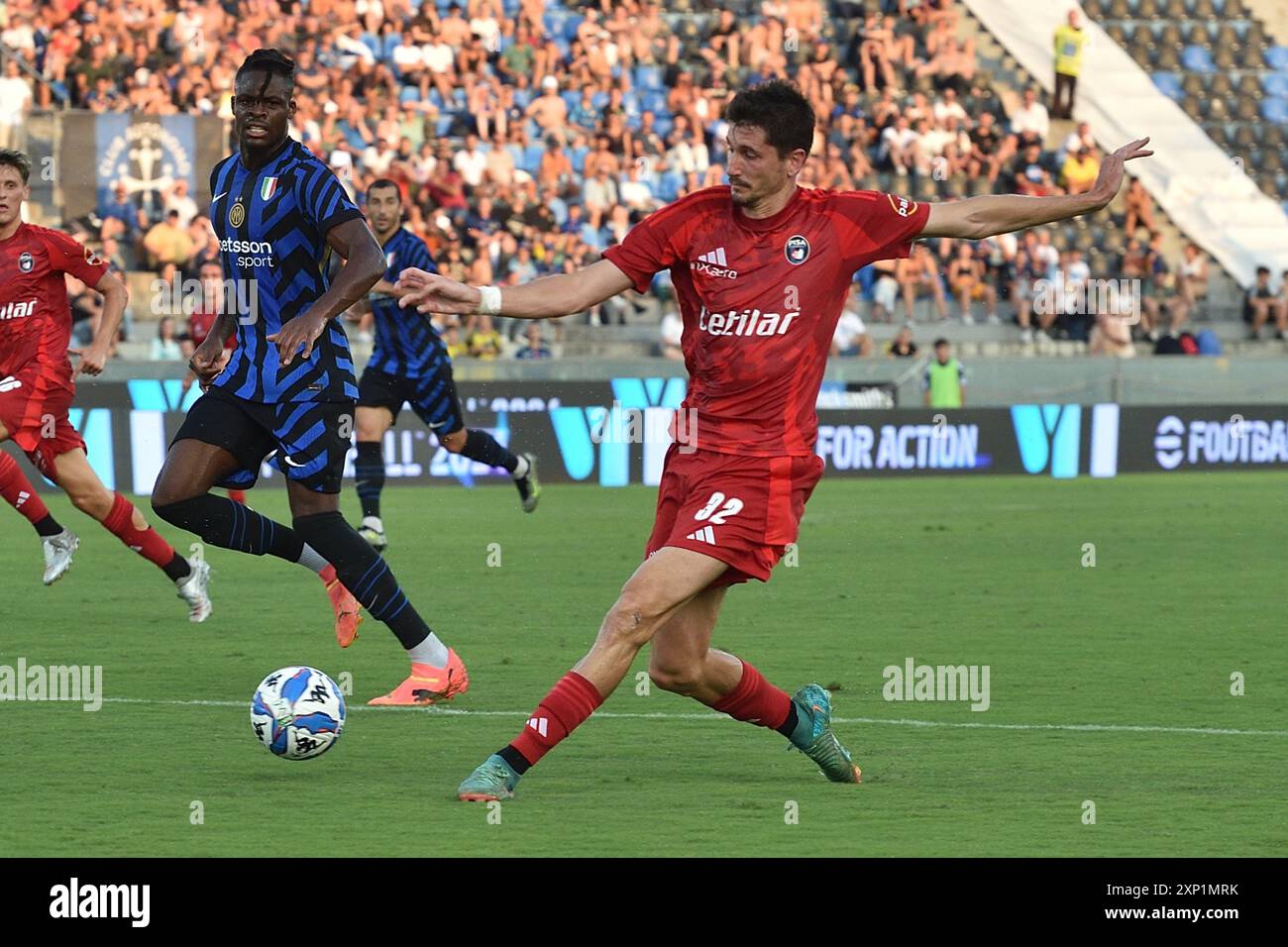 Stefano Moreo (Pise) pendant Pise SC vs Inter - FC Internazionale, match amical de football à Pise, Italie, le 02 août 2024 Banque D'Images