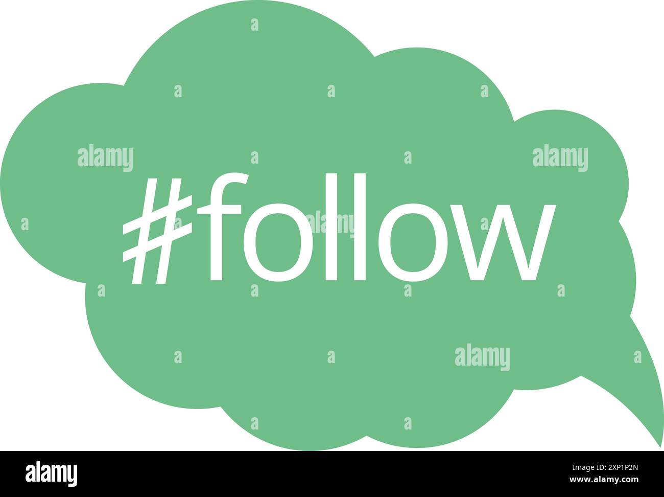 Suivez la bulle comique. Nuage de hashtag de médias sociaux Illustration de Vecteur