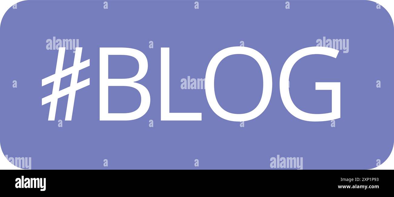 Étiquette du blog. Médai social tag. Bulle de partage Illustration de Vecteur