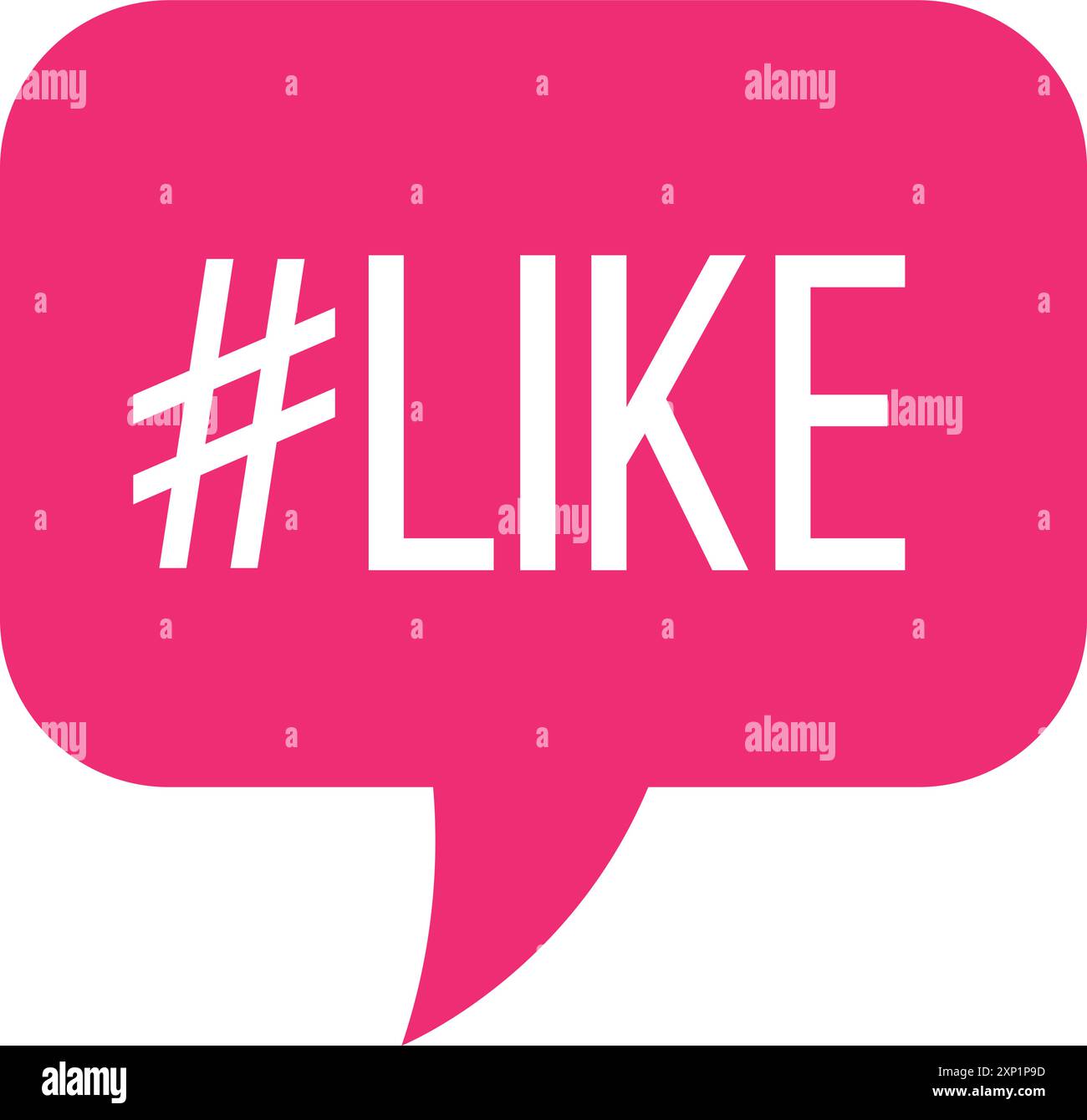 Hashtag comme dans la boîte de message de chat. Label de communication sociale Illustration de Vecteur