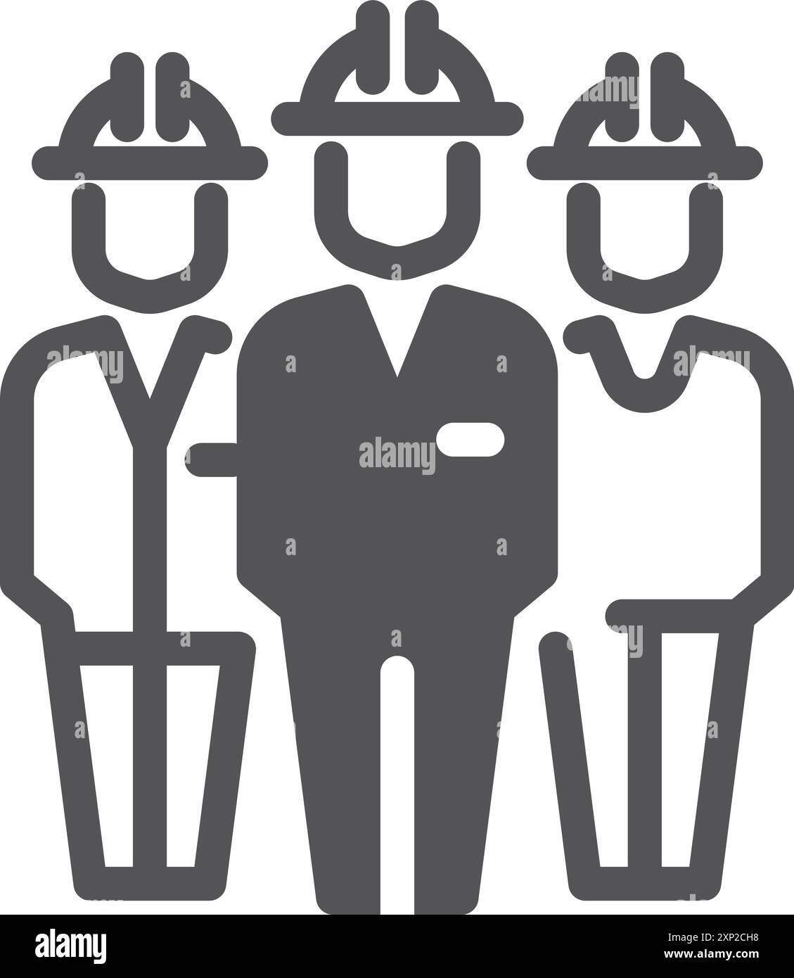 Icône ingénieurs. Symbole noir des professionnels Illustration de Vecteur