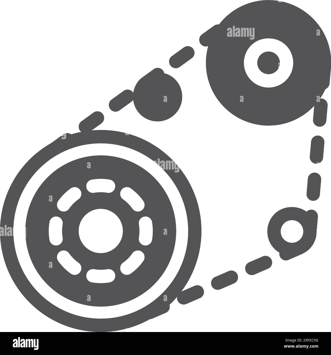 Pièce de machinerie. Icône noire de transmission. Mécanisme technique Illustration de Vecteur