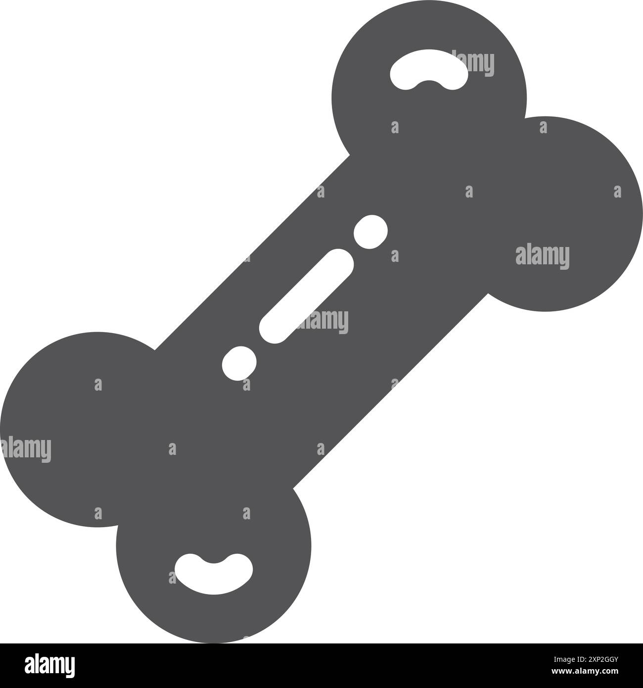 Icône d'os de chien. Symbole de ligne de friandise pour animaux de compagnie Illustration de Vecteur