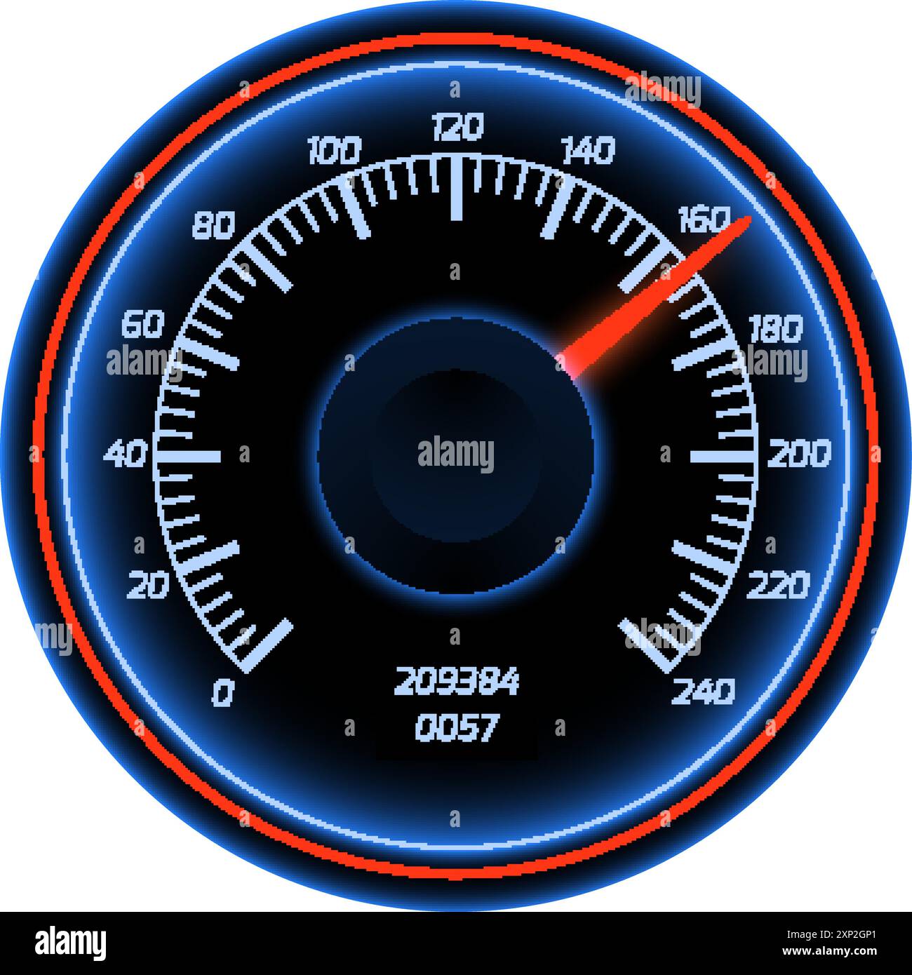 Compteur de vitesse rond. Jauge tachymètre colorée pour tableau de bord de voiture Illustration de Vecteur