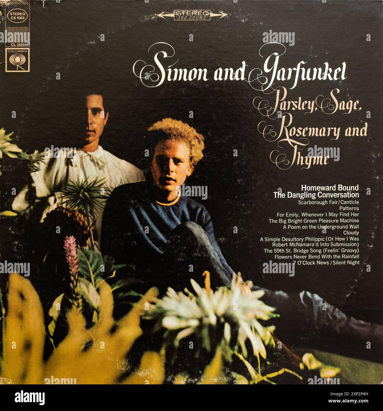 Pochette d'album de Simon et Garfunkel, album classique de 1966 Parsley, Sage, Rosemary et Thyme Banque D'Images