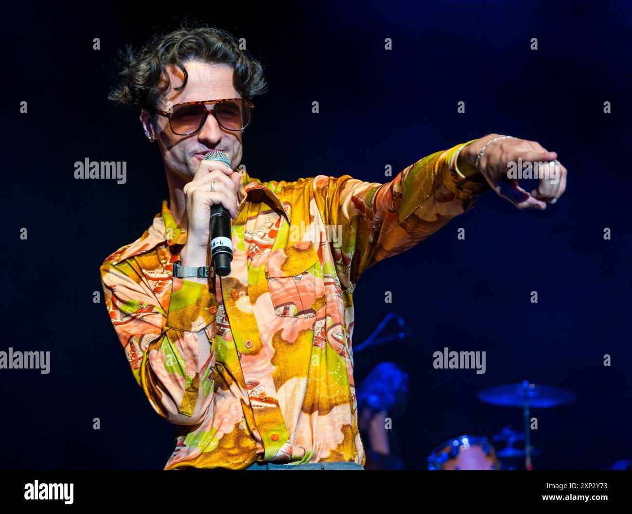 Edinburgh, Écosse, Royaume-Uni, 03 août 2024, Edinburgh Festival Fringe : The Pleasance lance ses spectacles pour le 2024 Fringe, son 40e anniversaire. Sur la photo : Archie Henderson se produisant dans Jazz Emu. Crédit : Sally Anderson/Alamy Live News Banque D'Images