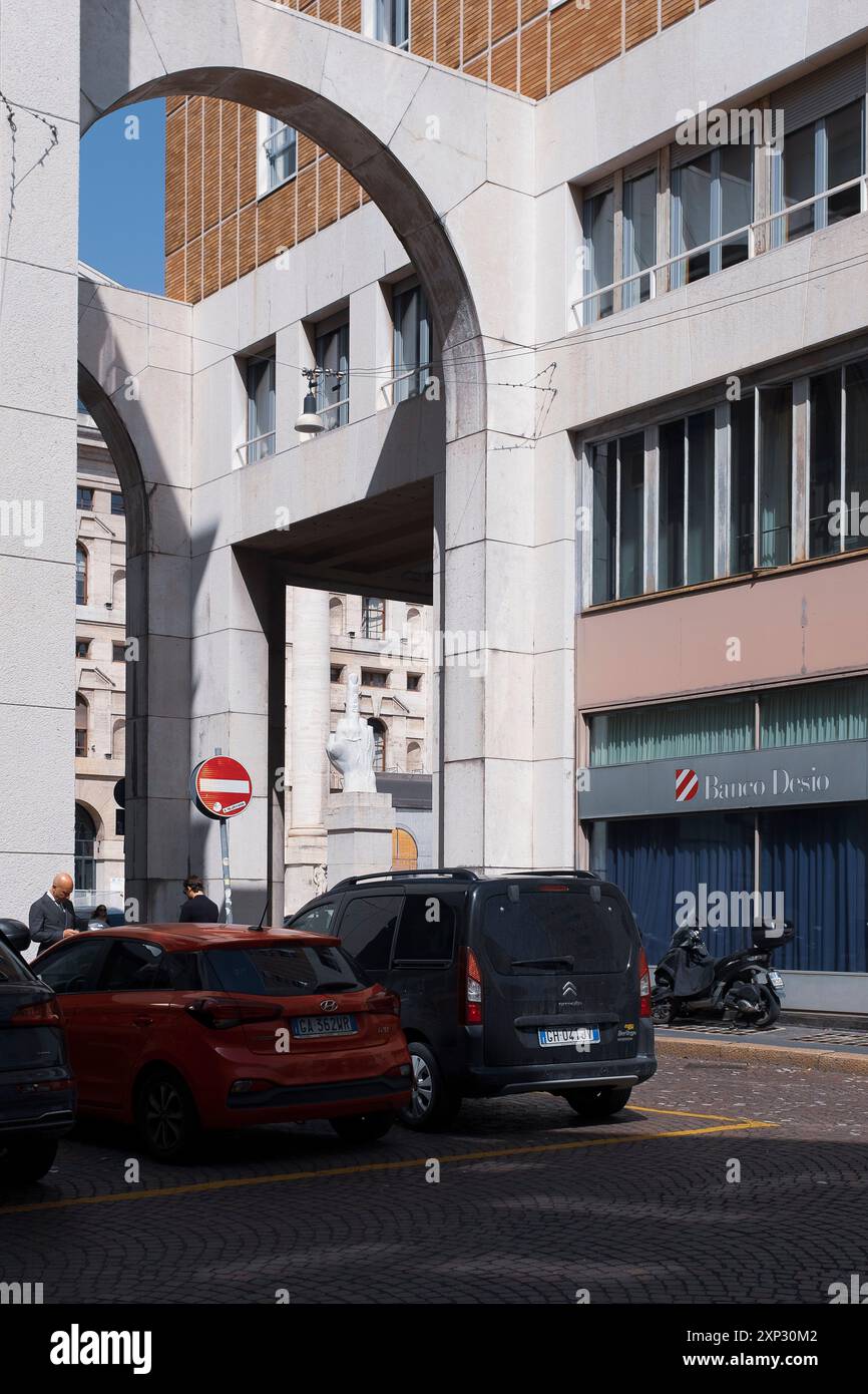 Bureau de Banco Desio à Piazza degli Affari à Milan, Italie Banque D'Images