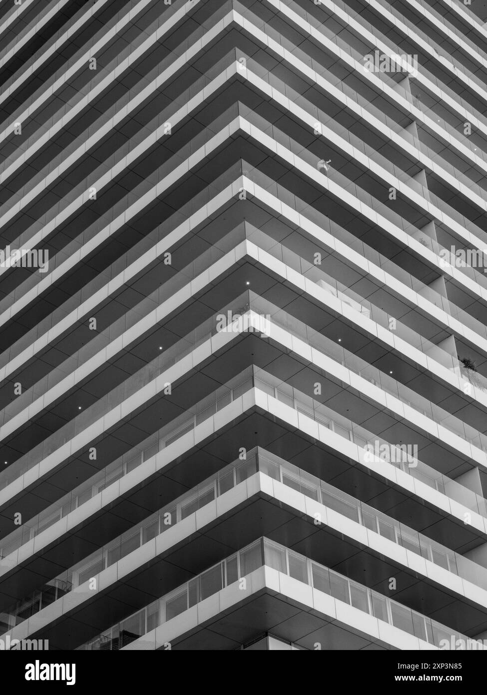 Architecture de tel Aviv en noir et blanc Banque D'Images