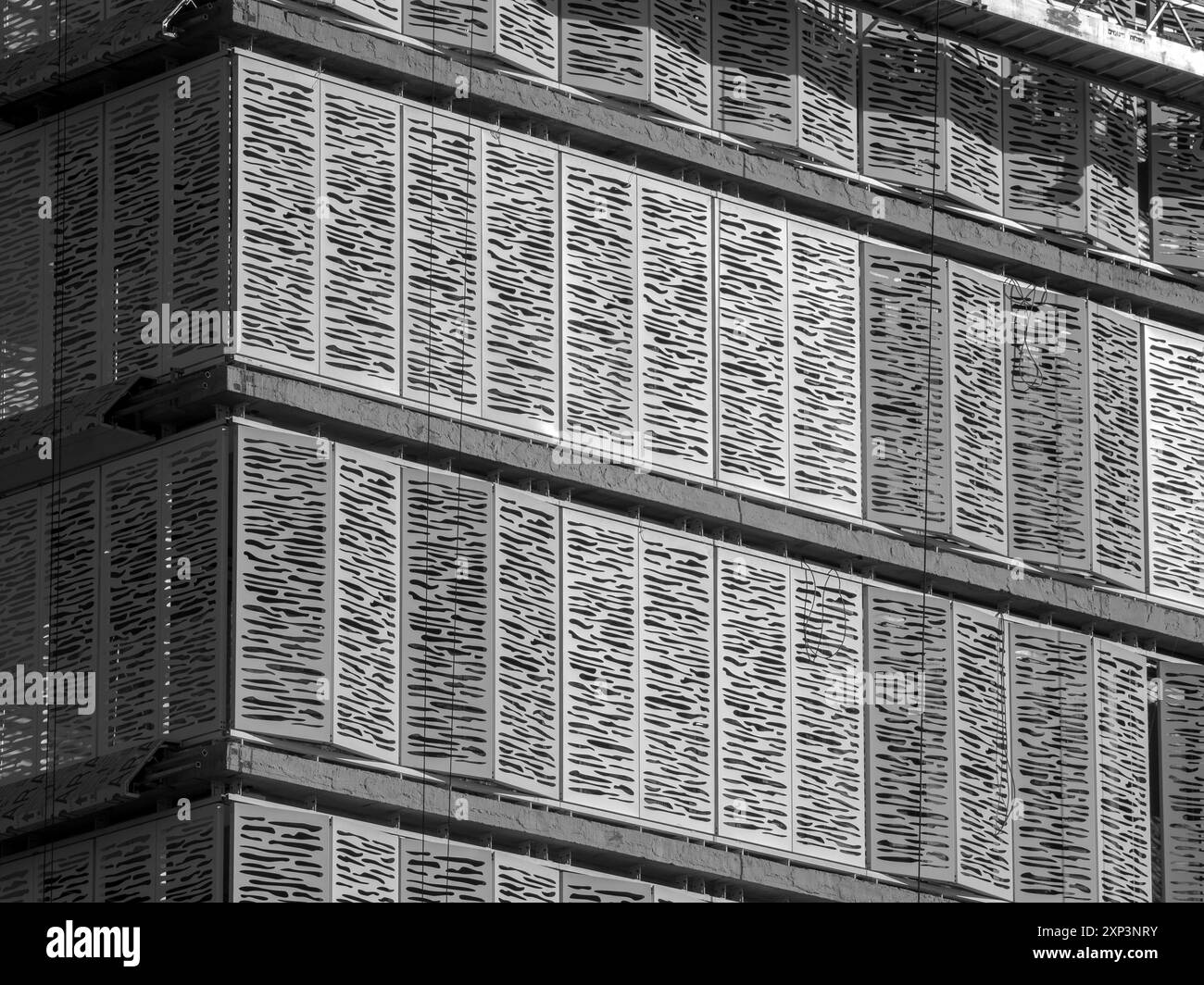 Architecture de tel Aviv en noir et blanc Banque D'Images