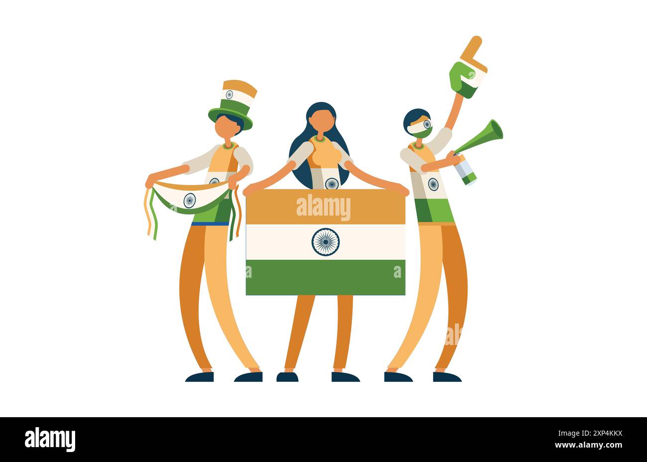 Joyeux jour de l'indépendance 15 août, jour de la liberté de l'Inde. Bonne fête de l'indépendance en Inde le 15 août Illustration de Vecteur