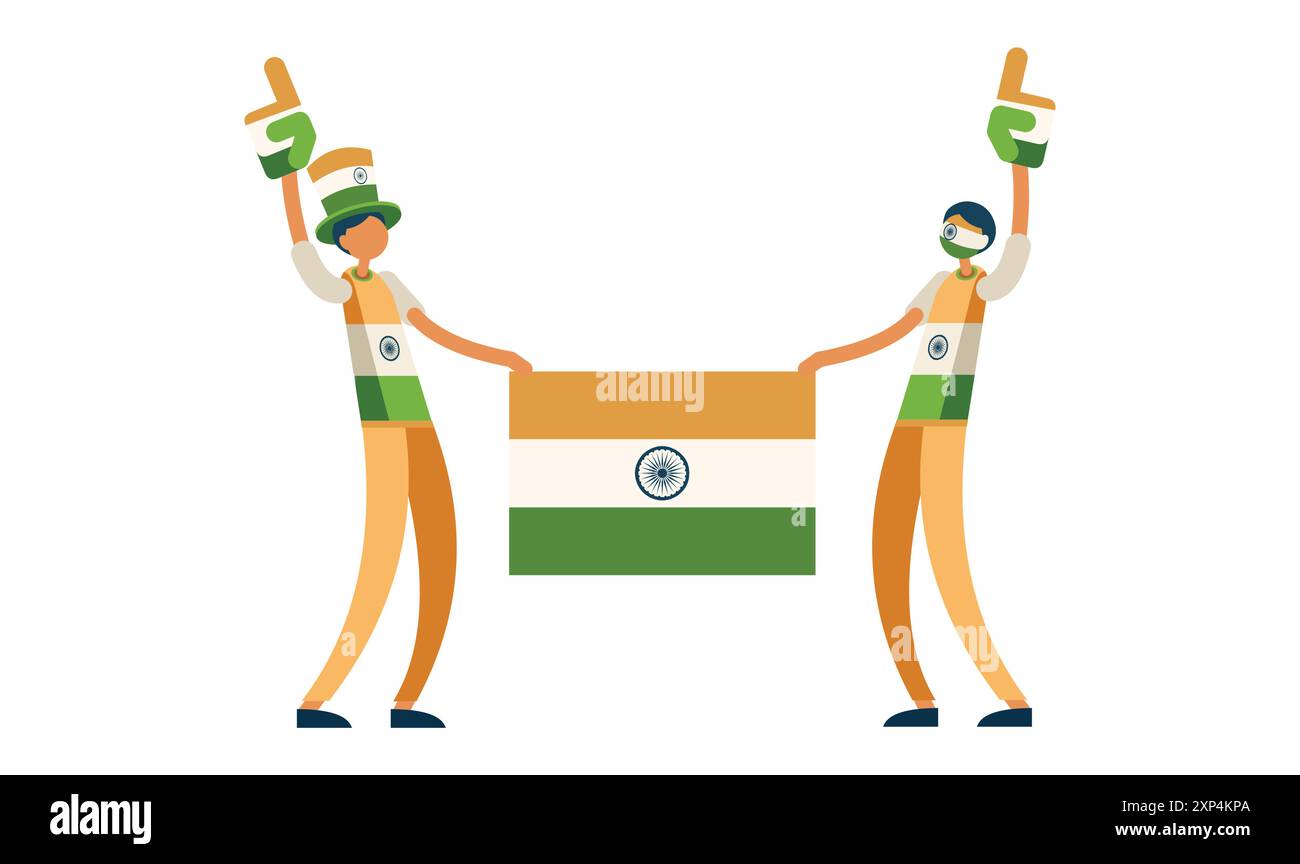 Joyeux jour de l'indépendance 15 août, jour de la liberté de l'Inde. Bonne fête de l'indépendance en Inde le 15 août Illustration de Vecteur
