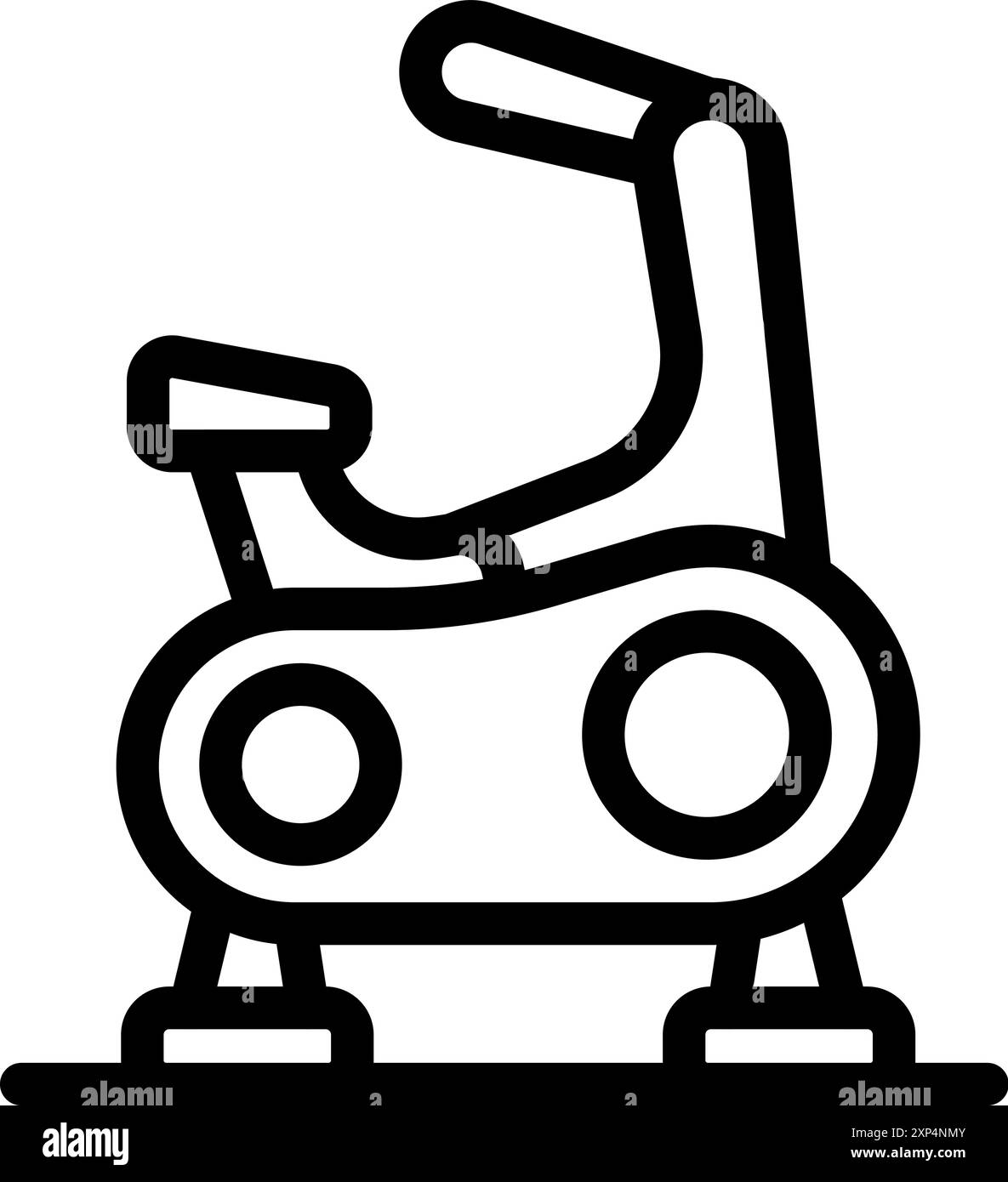 Vélo d'appartement offrant un moyen pratique et efficace de s'engager dans l'exercice cardiovasculaire dans le confort de la maison Illustration de Vecteur