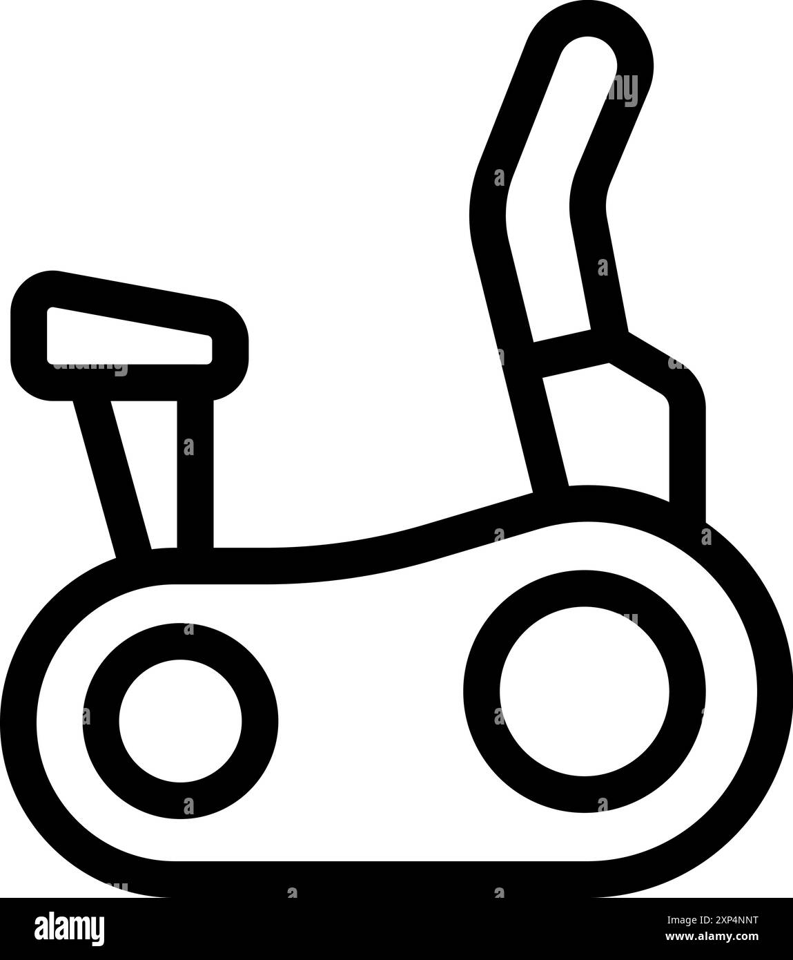 Icône simple d'un vélo d'appartement représentant un mode de vie sain et rester actif Illustration de Vecteur