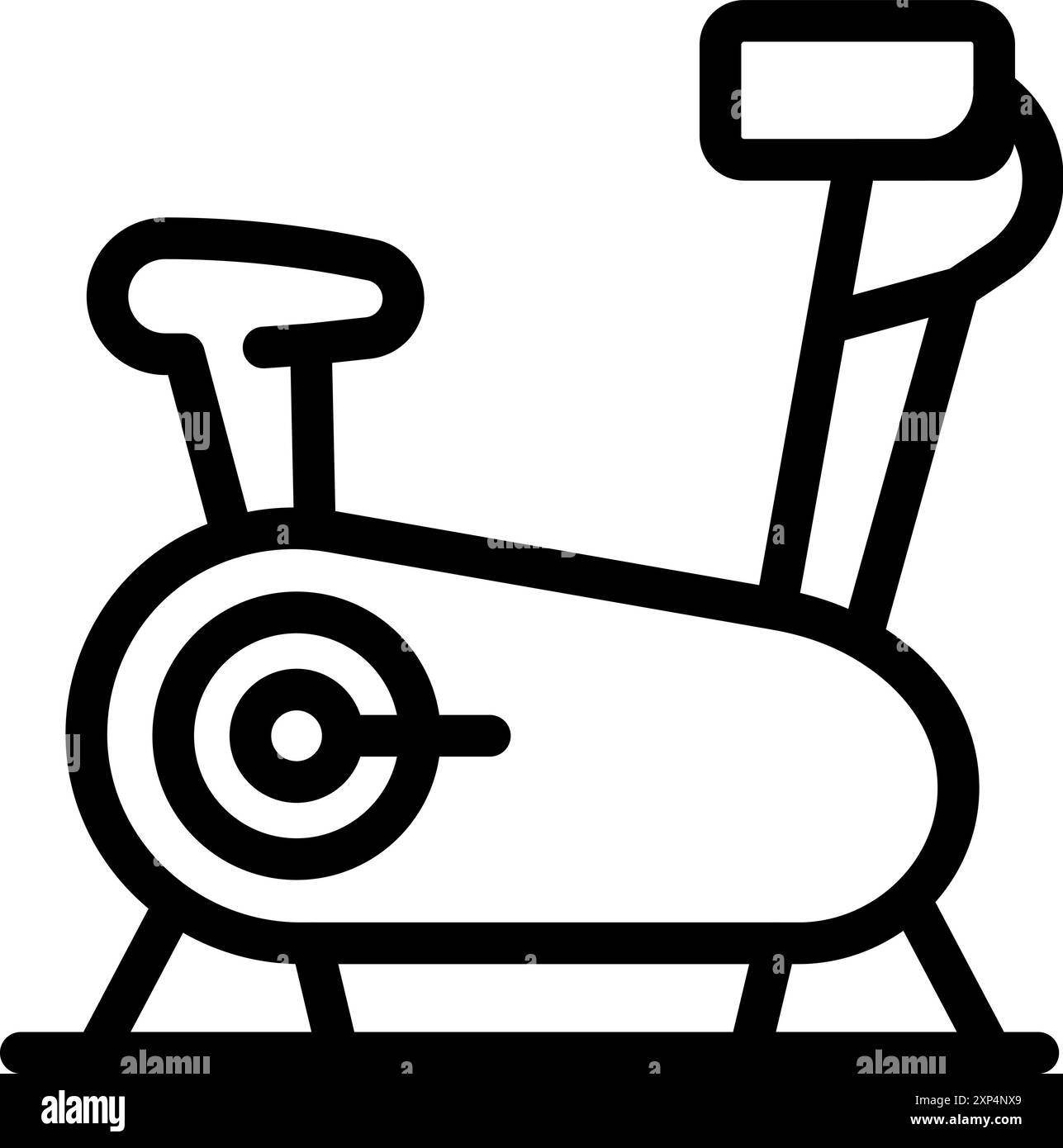 Icône simple d'un vélo stationnaire permettant l'exercice par tous les temps Illustration de Vecteur