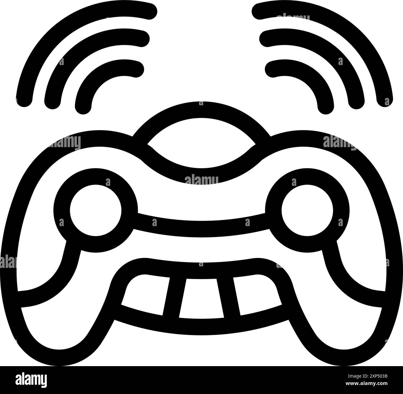 Manette de jeu sans fil transmettant des signaux pour une expérience de jeu immersive et fluide Illustration de Vecteur