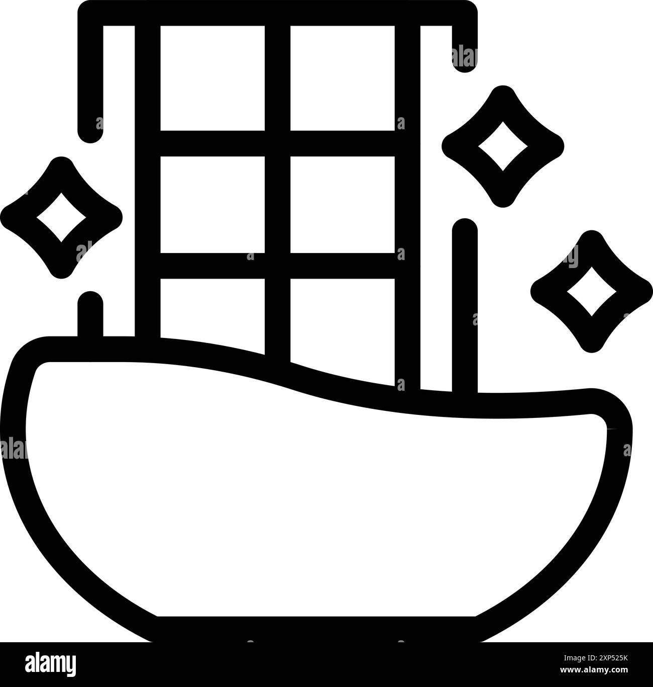 La barre de chocolat fond dans une double chaudière, créant un chocolat lisse et brillant pour tremper ou enrober Illustration de Vecteur