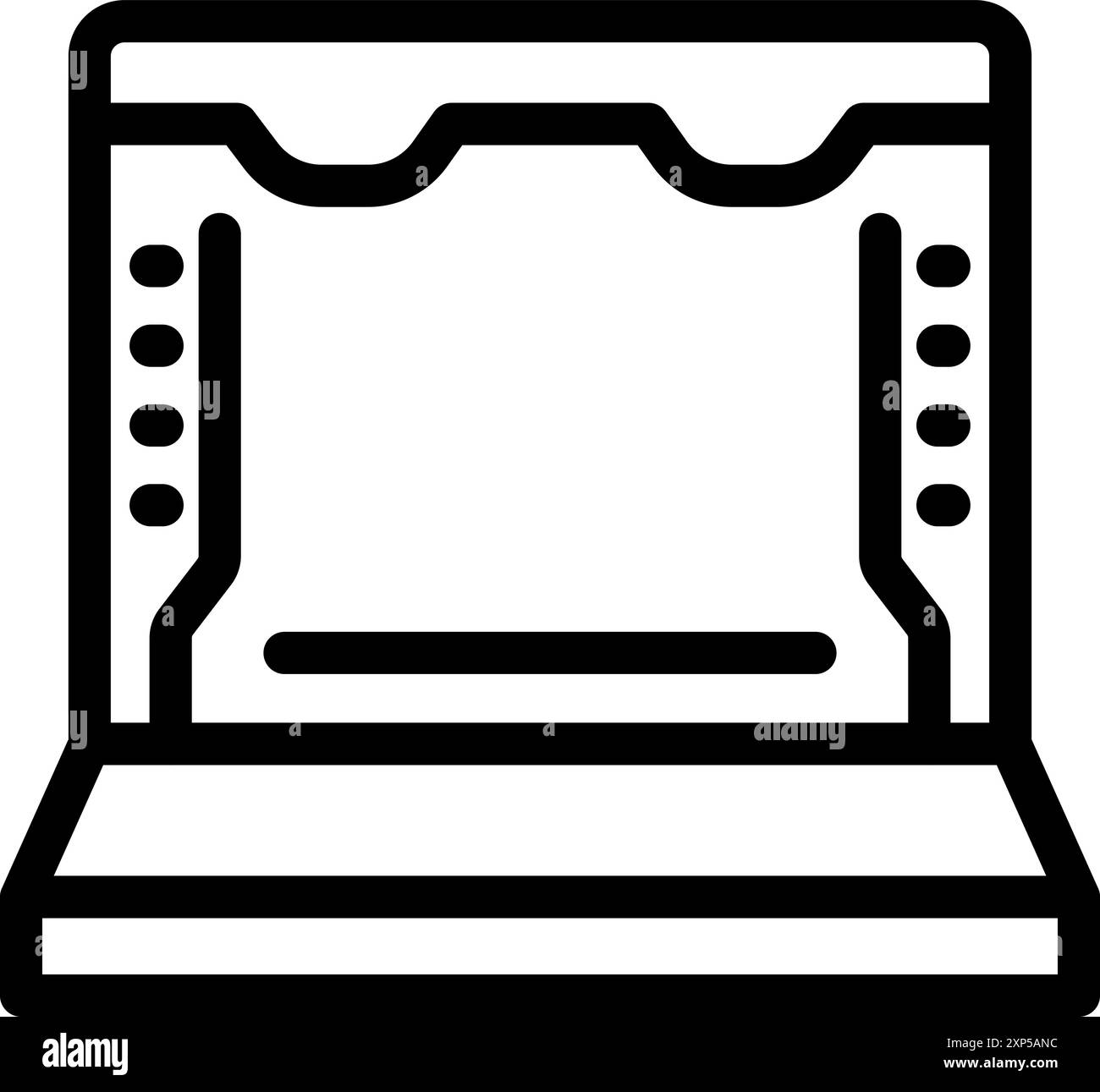 La scène vide avec des projecteurs et un rideau attend le début de la représentation Illustration de Vecteur