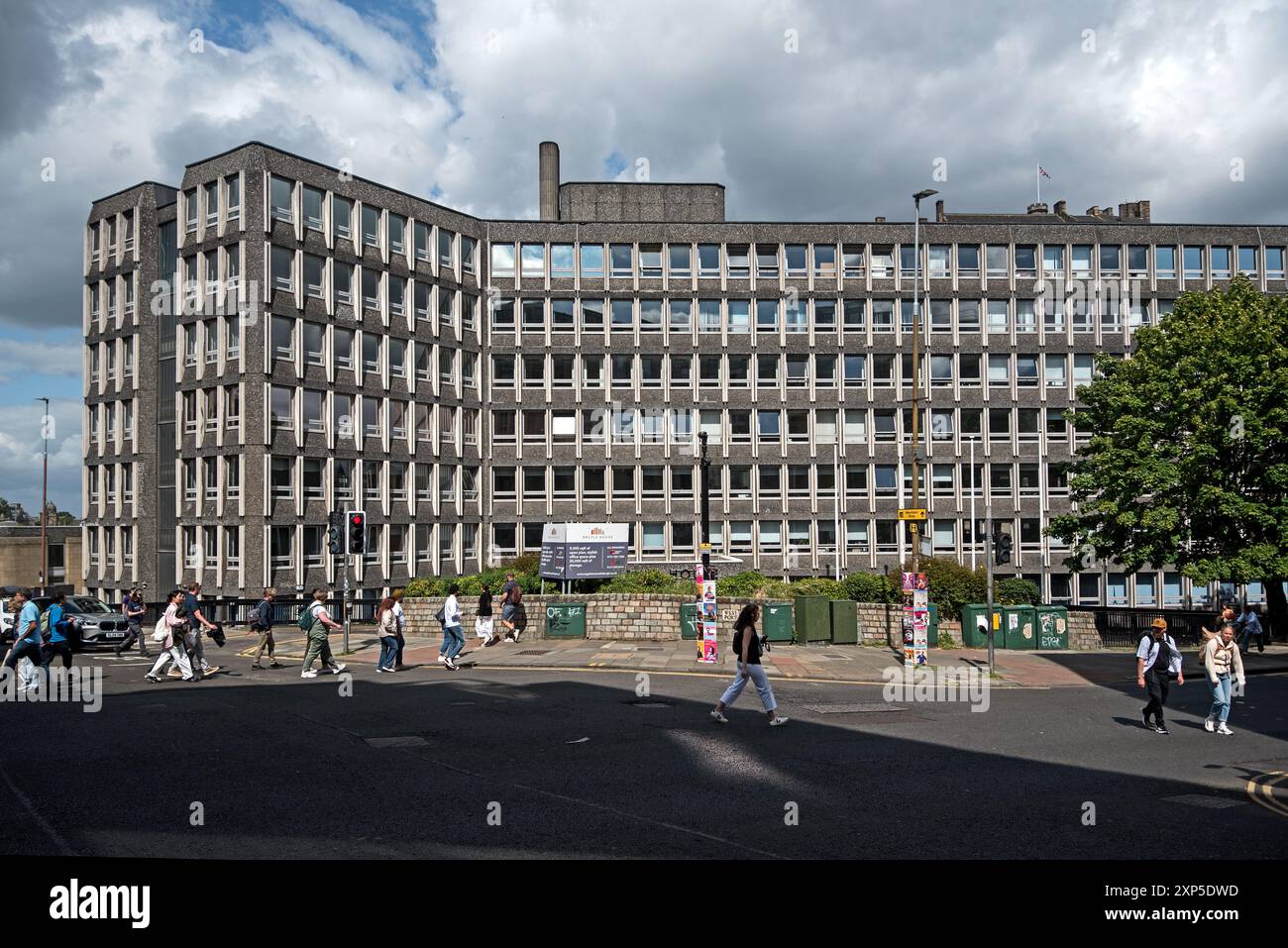 Argyle House, une architecture brutaliste des années 1960 dans la vieille ville d'Édimbourg. Banque D'Images